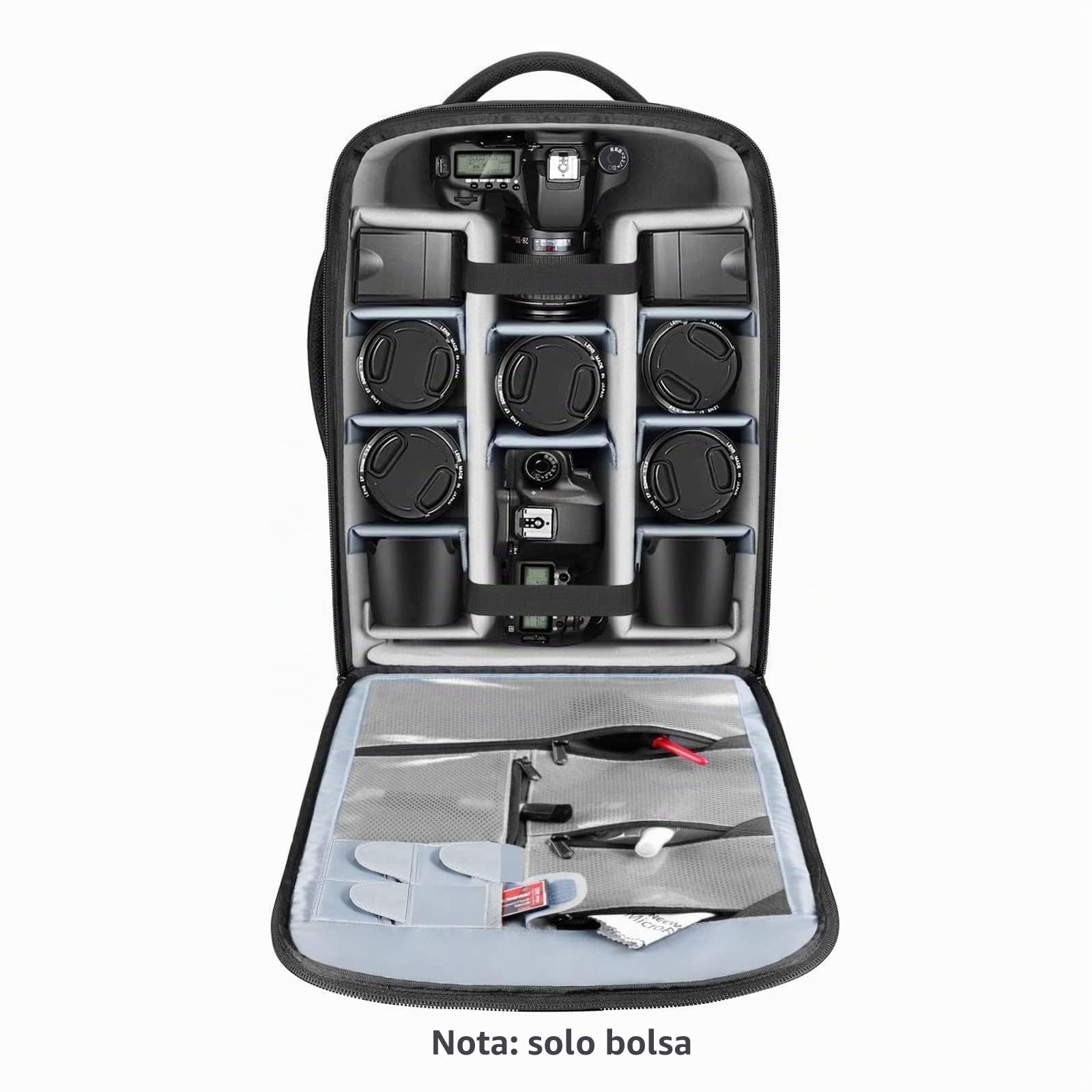 Neewer – Mochila Convertible en Maleta de Ruedas para cámaras SLR/DSLR y Accesorios (NW3300), Negro