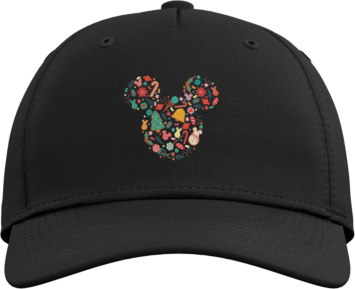Disney Mickey Mouse Christmas Cookies & Treats Holiday Icon Adjustable Baseball Hat image 2