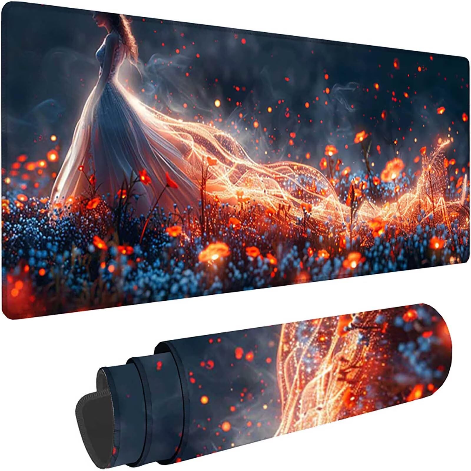 Szara podkładka pod mysz do gier XXL 1600 x 800 x 3 mm duża podkładka pod mysz XXL Dream Pad do klawiatury i biura, wysoka precyzja i prędkość, antypoślizgowa guma dla graczy akcesoria do gier w-3414