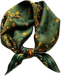 PoeticEHome Écharpe de cou de soie pour femmes 21"x21" - 100% Écharpe carrée Mulberry, douce & Léger avec un emballage cadeau élégant