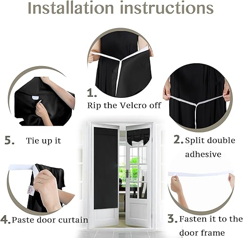 Vista 37 de Flamingo P Tricia - Cortinas opacas para puerta con ventana (26 x 68 pulgadas)