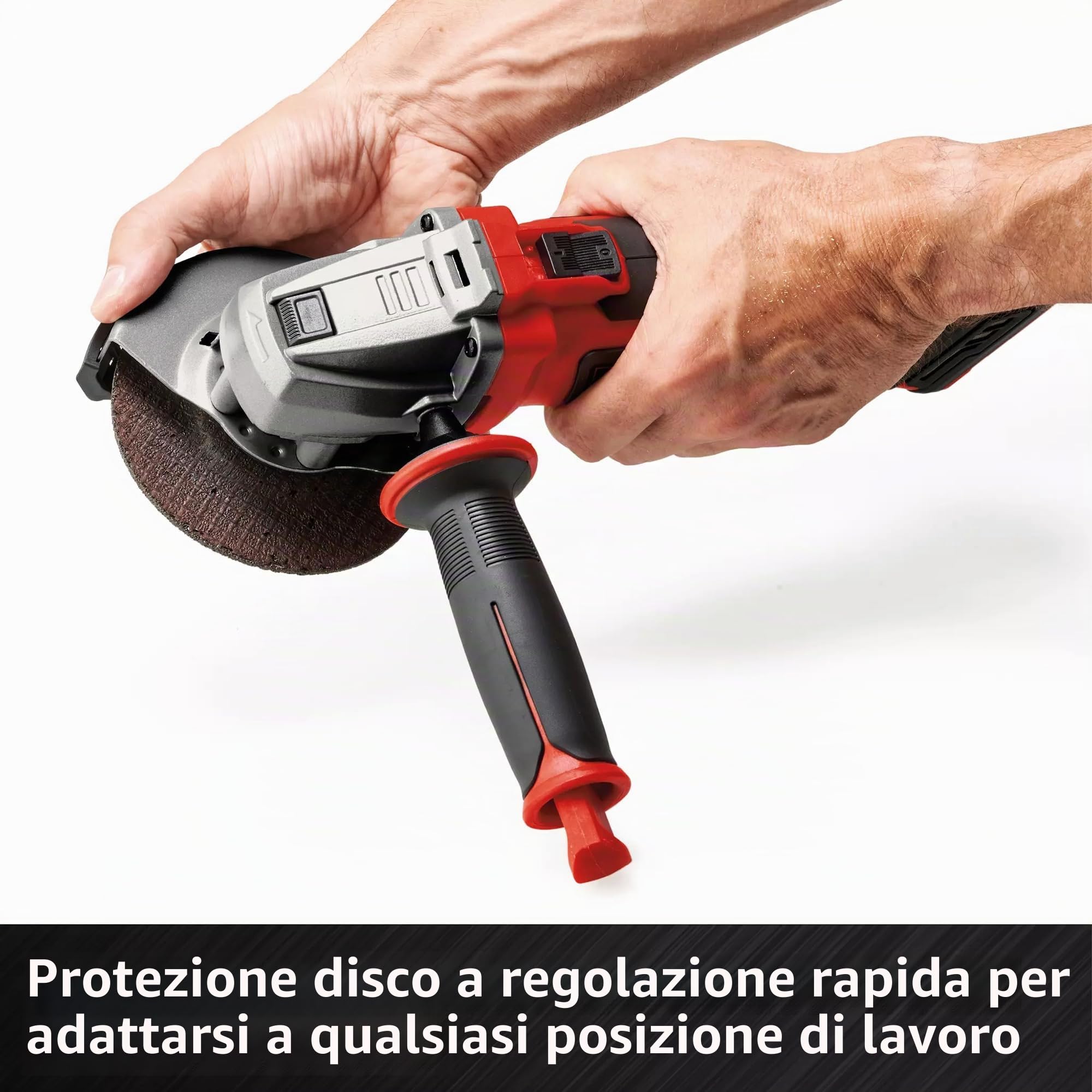 Einhell Smerigliatrice angolare Ø 115 mm senza fili TE-AG 18/115-2 Li Solo Power X-Change (18 V, profondità di taglio 28 mm) Consegnato senza batteria o caricabatterie