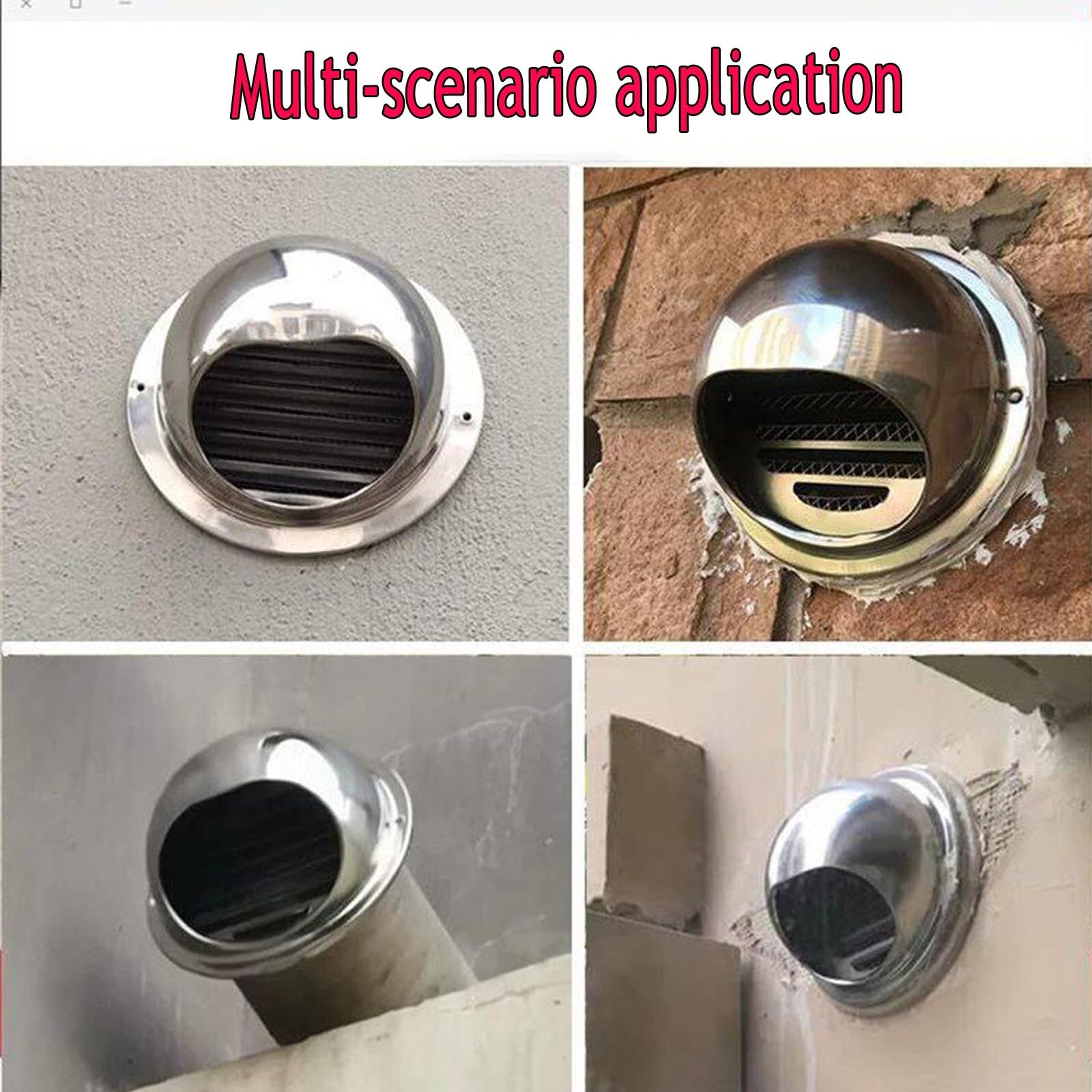Tappo Di Sfiato Non Alimentato In Acciaio Inossidabile, Ventos Sul Tetto | Funzionamento Silenzioso,facile Da Installare,resistente Agli Agenti Atmosferici,for Ventilazione(190 mm/7.5 in)