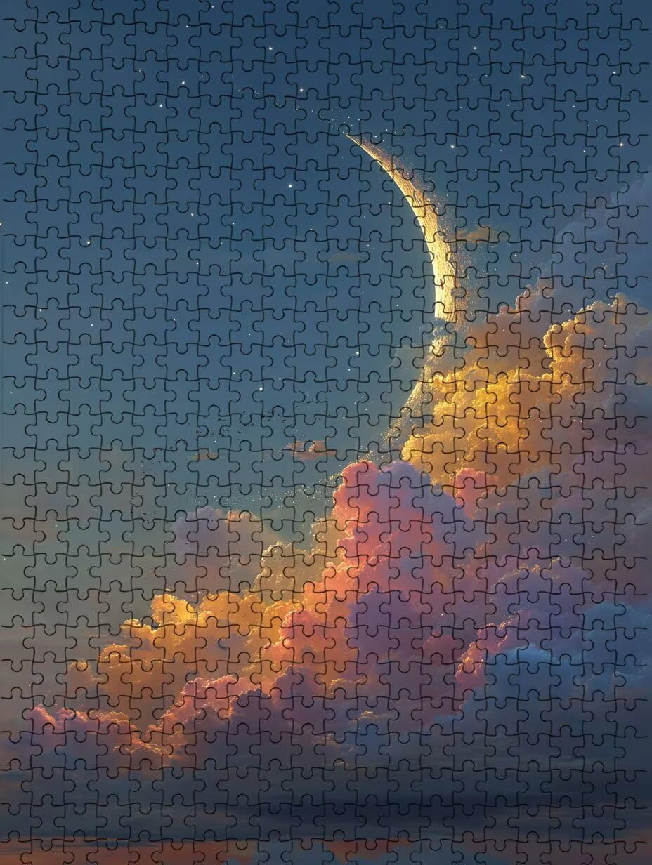 Cloud Moon Puzzle 6000 elementów, puzzle dla dorosłych 6000, The Impossible Challenge, klasyczne edukacyjne, drewniane puzzle, do dekoracji ścian domu FNKL1-1164