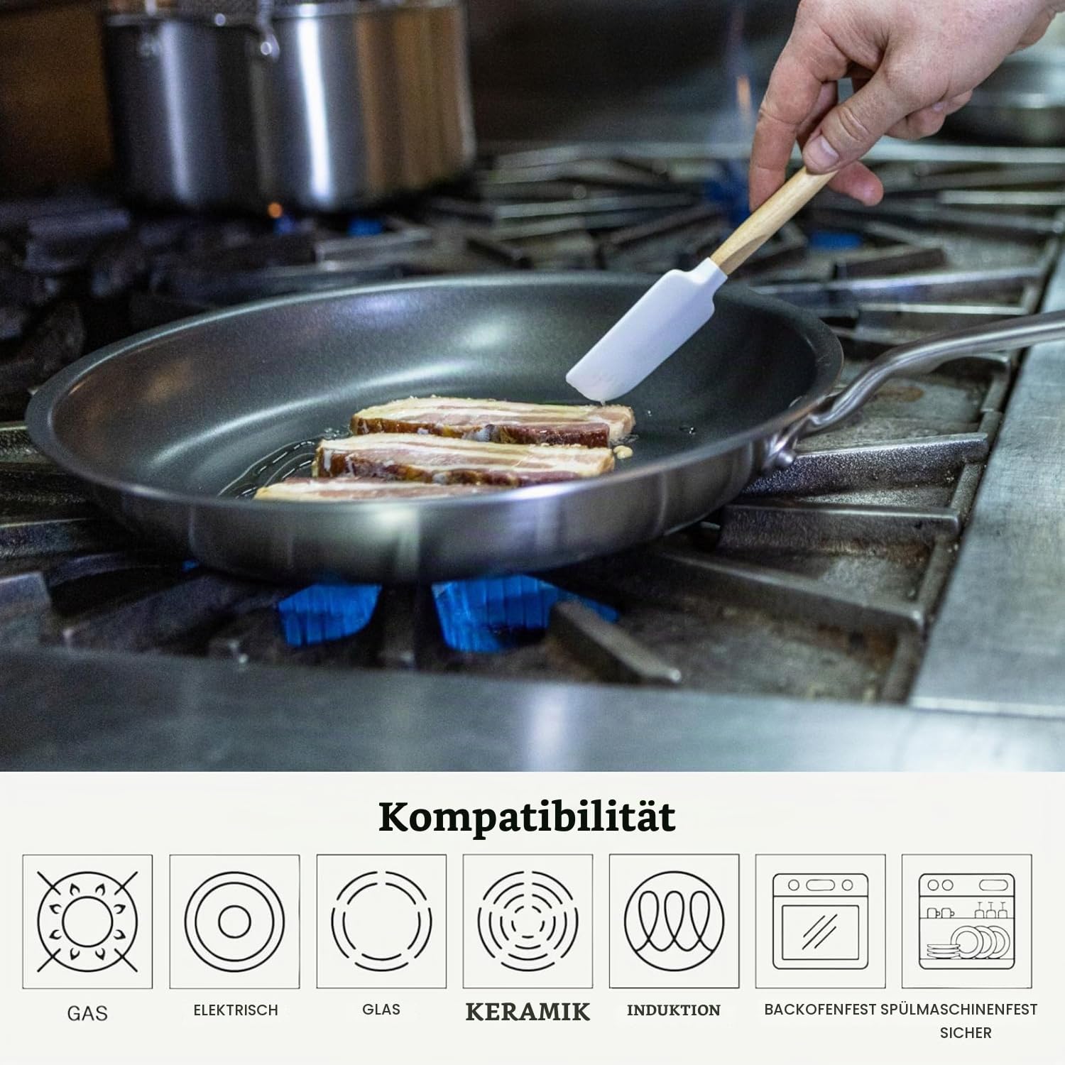 Made In Cookware – 10" Antihaft-Bratpfanne (Graphit) – 5-lagige, Antihaftbeschichtete Edelstahlpfanne – Professionelles Kochgeschirr – Induktionskompatibel