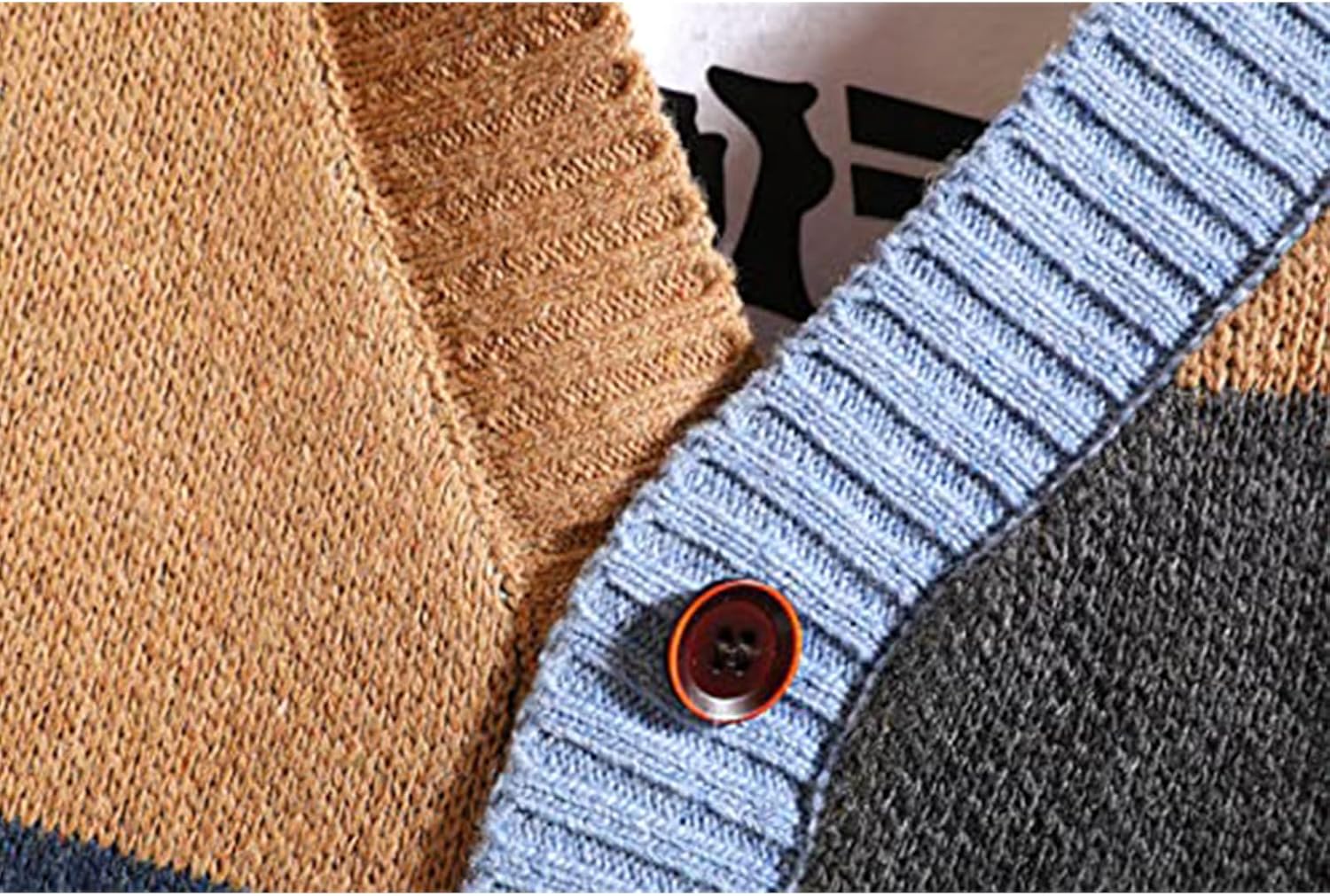 GURUNVANI Cardigan Sweater for Men Knitted Long Sleeve Sweaters with Buttons - Image 6