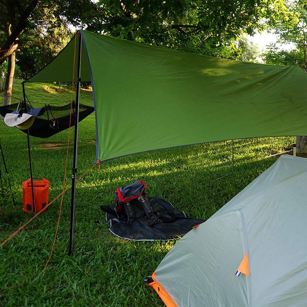 Bostar Markise für Camping, Zelt, ausziehbar, Aluminium-Markise, geeignet für Camping, Familienzelte, faltbar, wasserdicht, Markisen für Wohnmobil, 90 – 230 cm (schwarz)