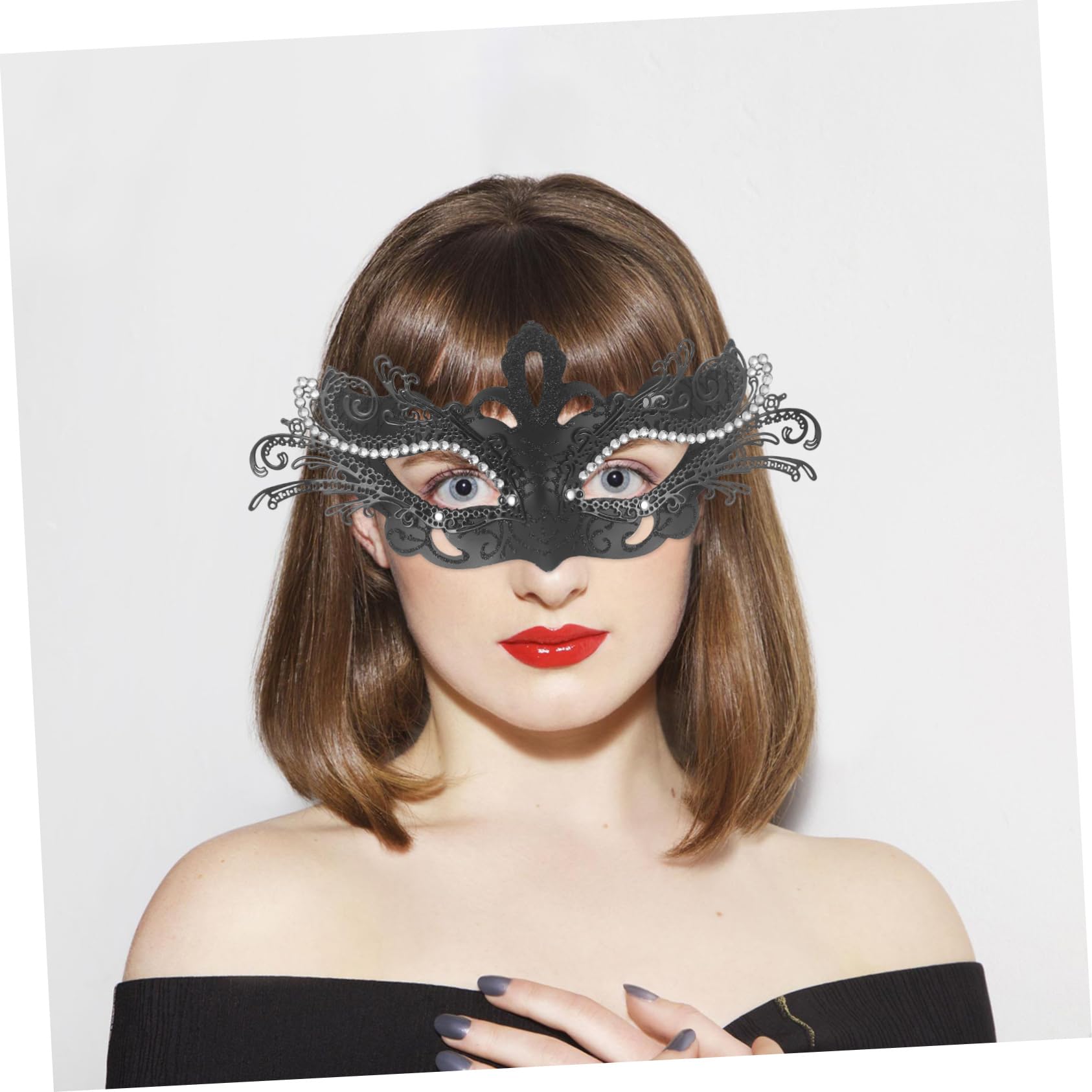 Healeved 3 Pezzi Maschera per Halloween e con Design e Decorazioni Paillettes Accessorio per Teatrali