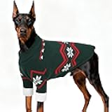 WINGOIN Dog Sweater for Large Dogs, XXXXL Size Dog Christmas Sweaters, Male Female Knit Dogs Turtleneck Pullover with Leash Hole, Pet Warm Winter Clothes for Girl Boy Doberman, Rottweiler (4XL)