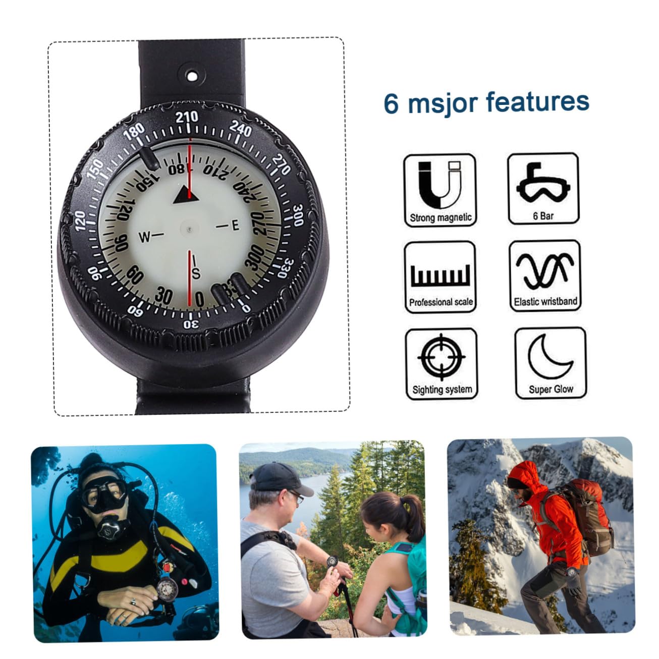 KOMBIUDA 1stück Wasserdichter Mit Handgelenkband Präziser Outdoor- Für Tauchen Camping Und Abenteueraktivitäten Tragbarer Balancierter