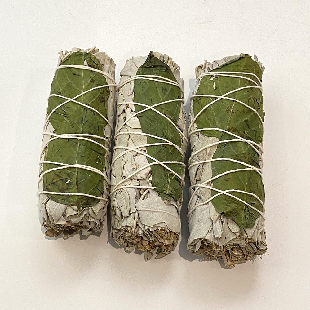 VIE Sage Smudge Stick 4" (White Sage and Basil 4"), Pack of 2, Grey - Image 3
