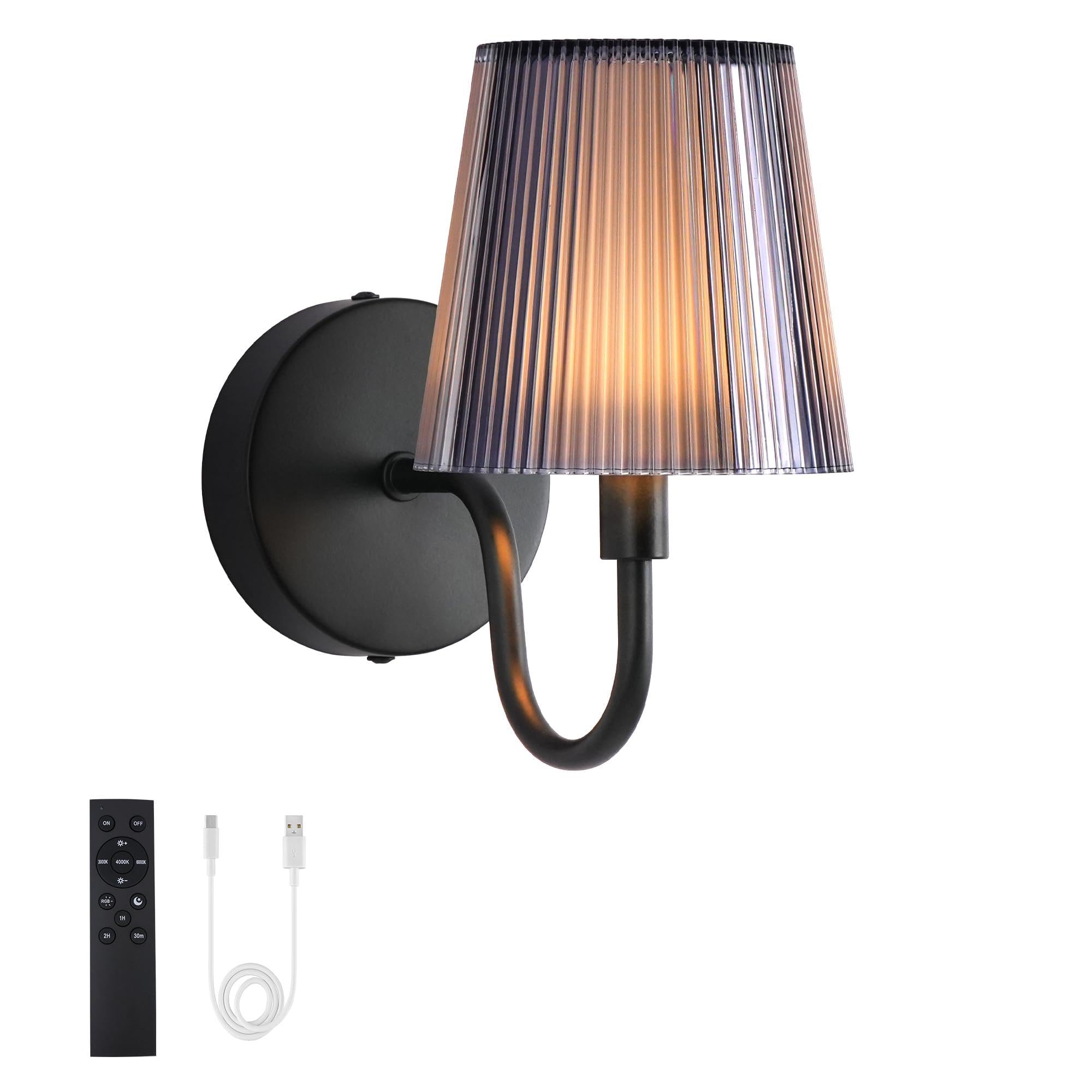 LumniexDesigns Wandleuchten Wiederaufladbare Wandlampen für Wohnzimmer RGB und 3 Farbtemperaturen Dimmbar Kabellose Bilderleuchten mit Touch-Steuerung und Fernbedienung für Treppen Flur 1 Stück