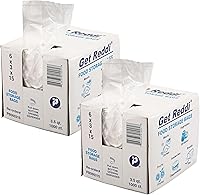 Inteplast 3.5 Qt Gusseted Clear Food Storage Bags, 6x3x15 Inch, 0.60 Mil, 2000 Count 2-Pack for Kitchens