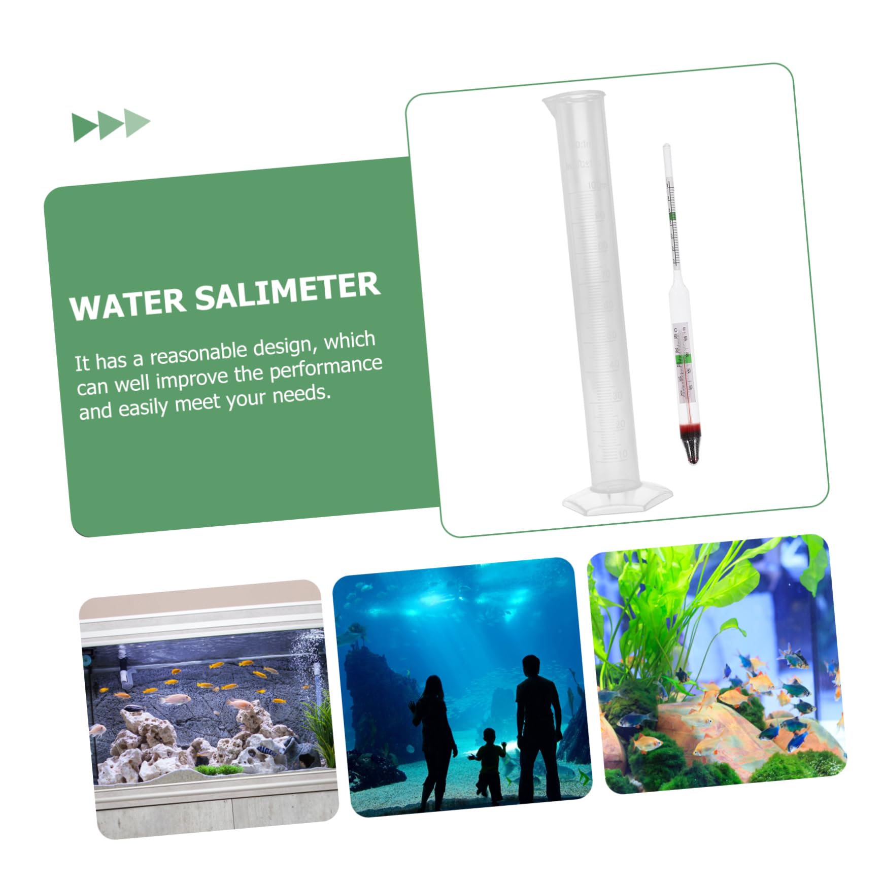 SOLUSTRE 5juegos Medidor De Salinidad De Agua De Mar Hidrómetro De Herramienta De Prueba Para Acuarios y Cultivos Acuáticos Incluye Completo Caja