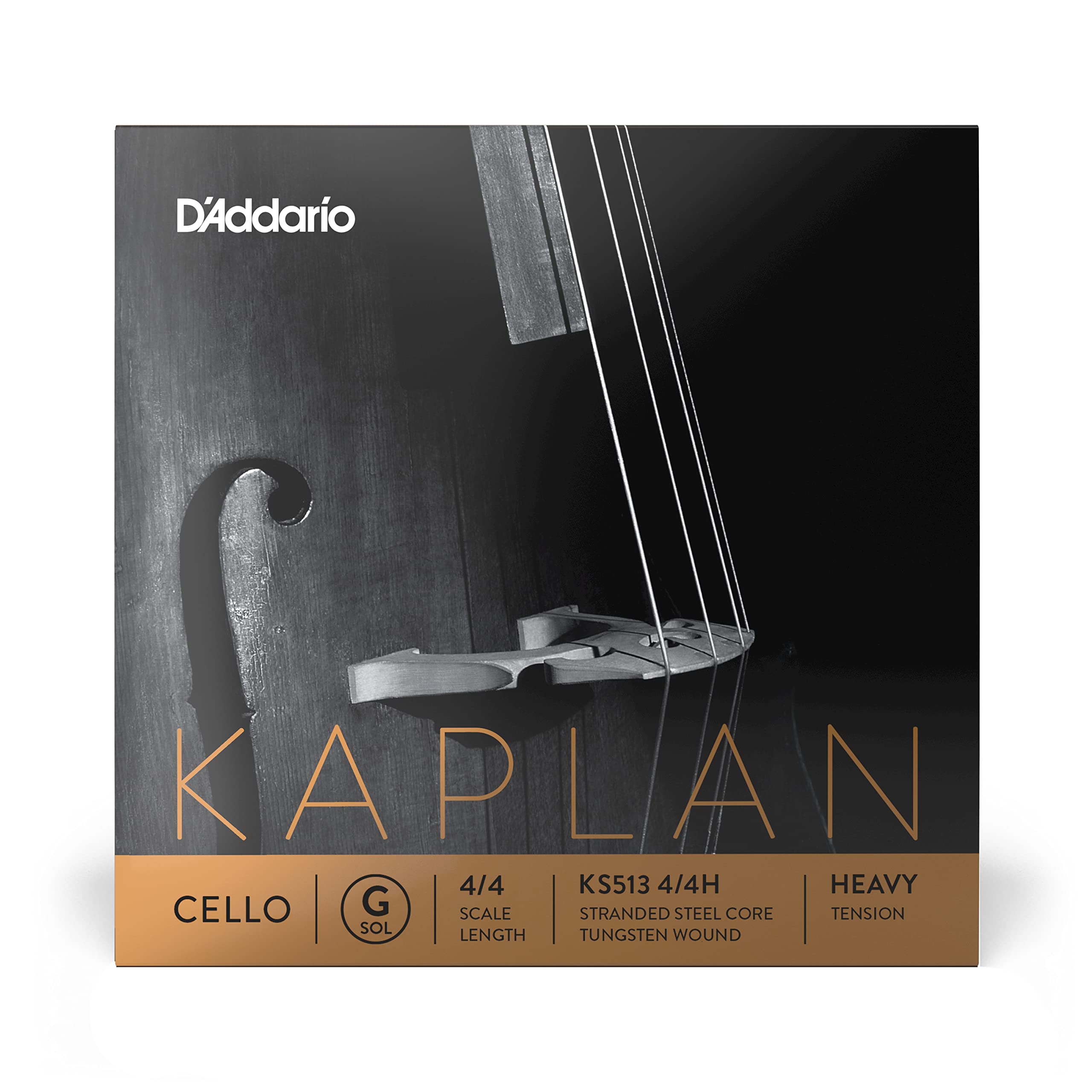 D'Addario Kaplan Cello String - Single G String - KS513 4/4H - Cello Strings - 4/4 Scale, Heavy Tension