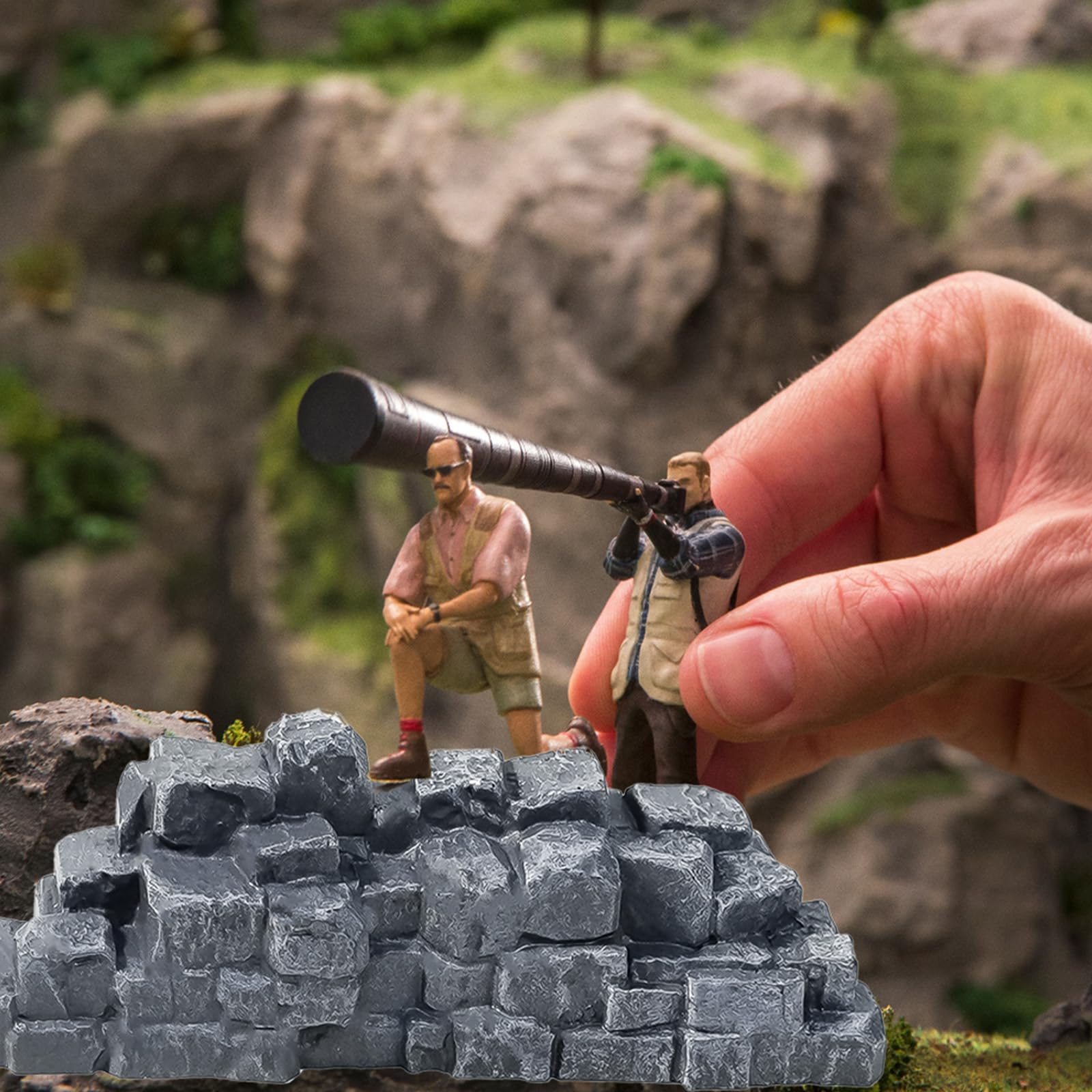 Warmtree Stone Wall Ruins for Terrain Sets, Miniature Terrain Building Tabletop Accessories, Diorama Supplies Train Landscape Railroad Scenery Military Layout Model War Gaming Terrain - Image 6