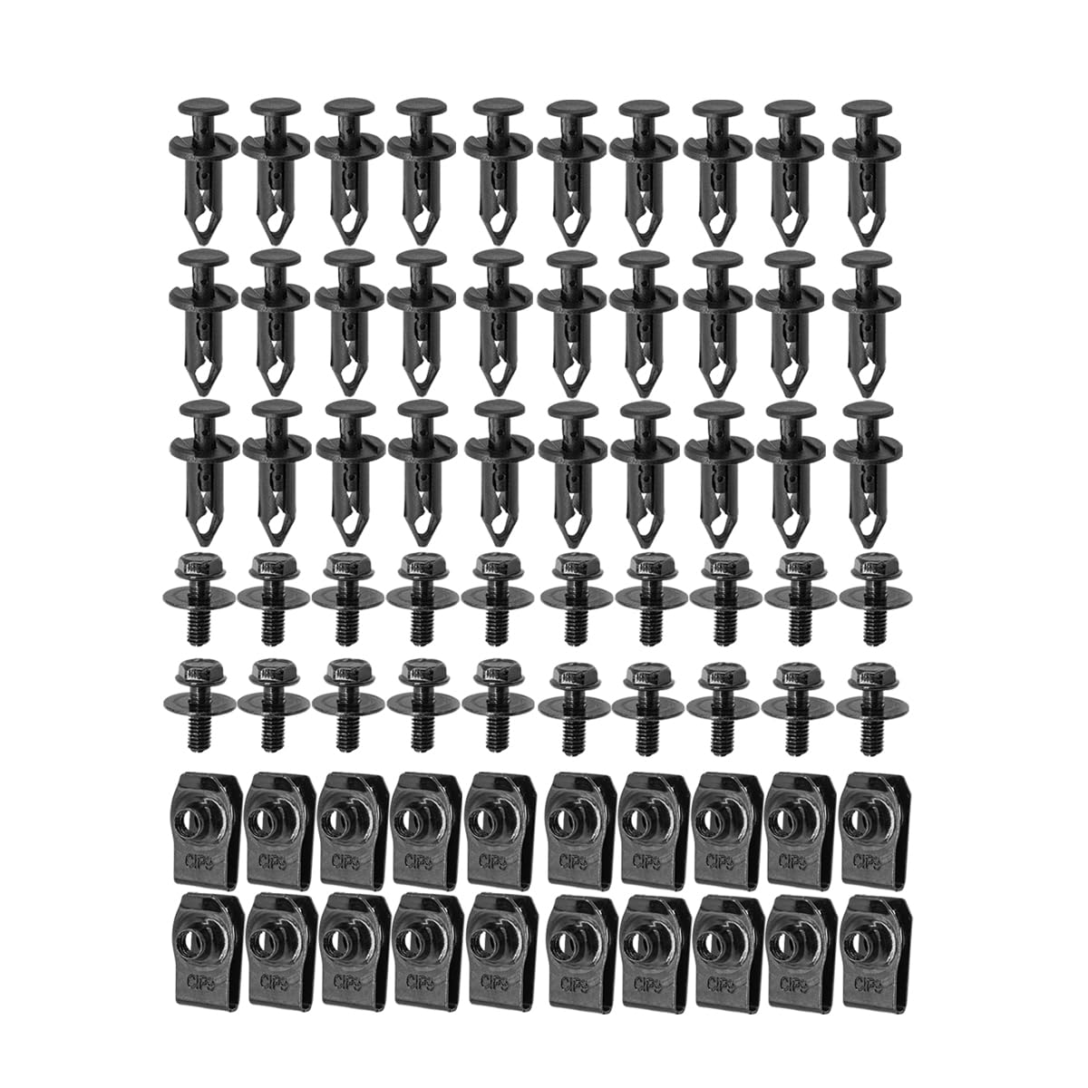 Auveco M6-1.0 X 25mm Fender Bolts & Extruded U-Nuts – 10 Each – For GM