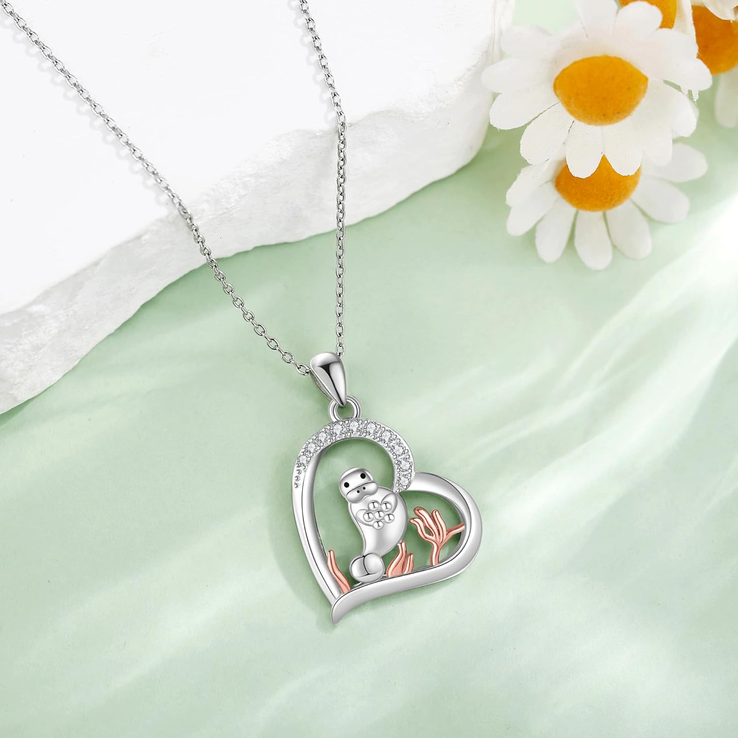 Bearded Dragon/Manatee/Lion/Possum/Mermaid/Bee/Wolf/Horseshoe/Mama Bear/Highland Cow/Guinea Pig/Panda 925 Sterling Silver Jewelry Gifts for Women - Image 2