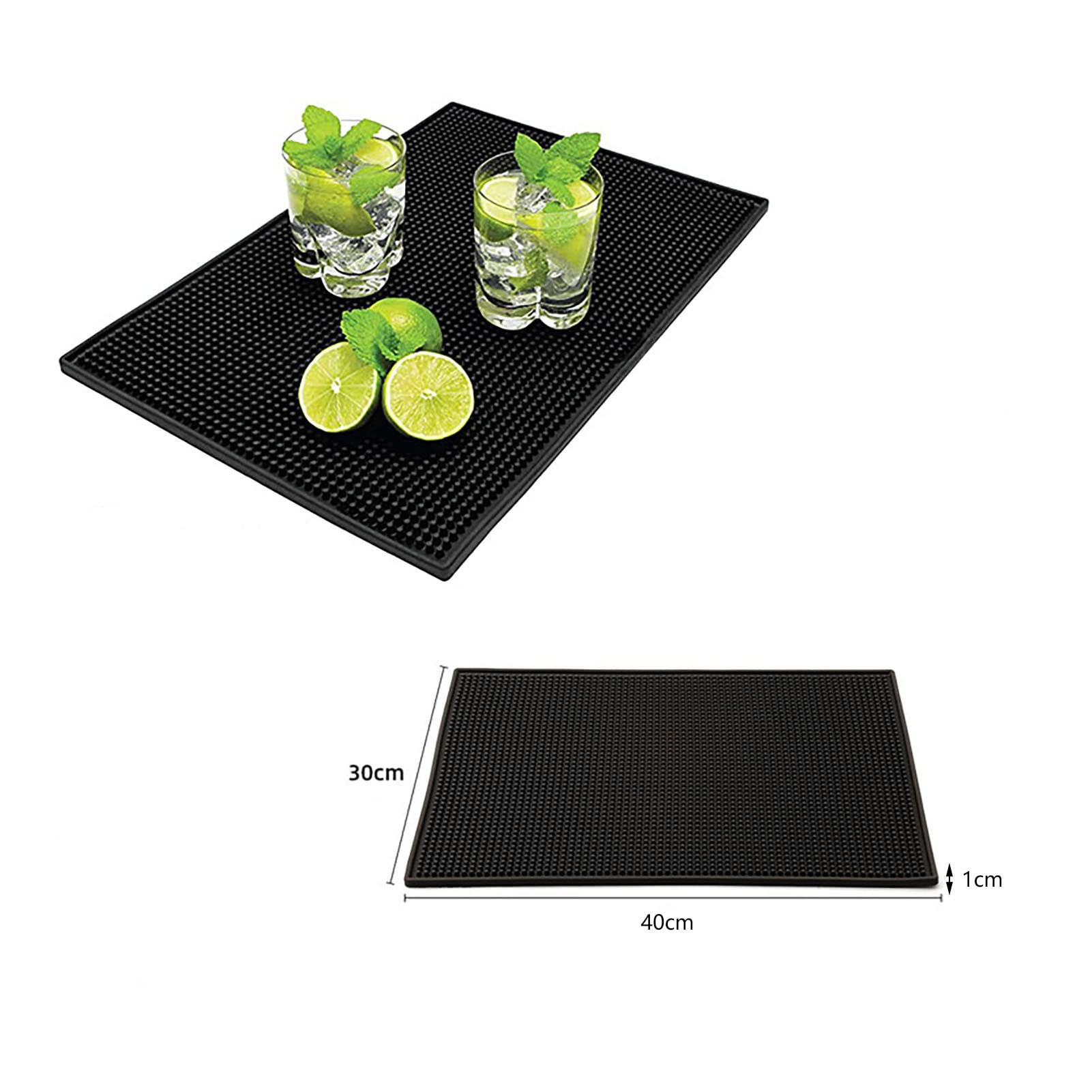 2 Pezzi Tappetini da Bar, Tappetino per Caffè Espresso, Cuscinetto di Drenaggio per Isolamento Termico in PVC, Adatto per Bar o Uso Domestico, Utilizzato per Fissare Bicchieri da Vino (30x40cm)