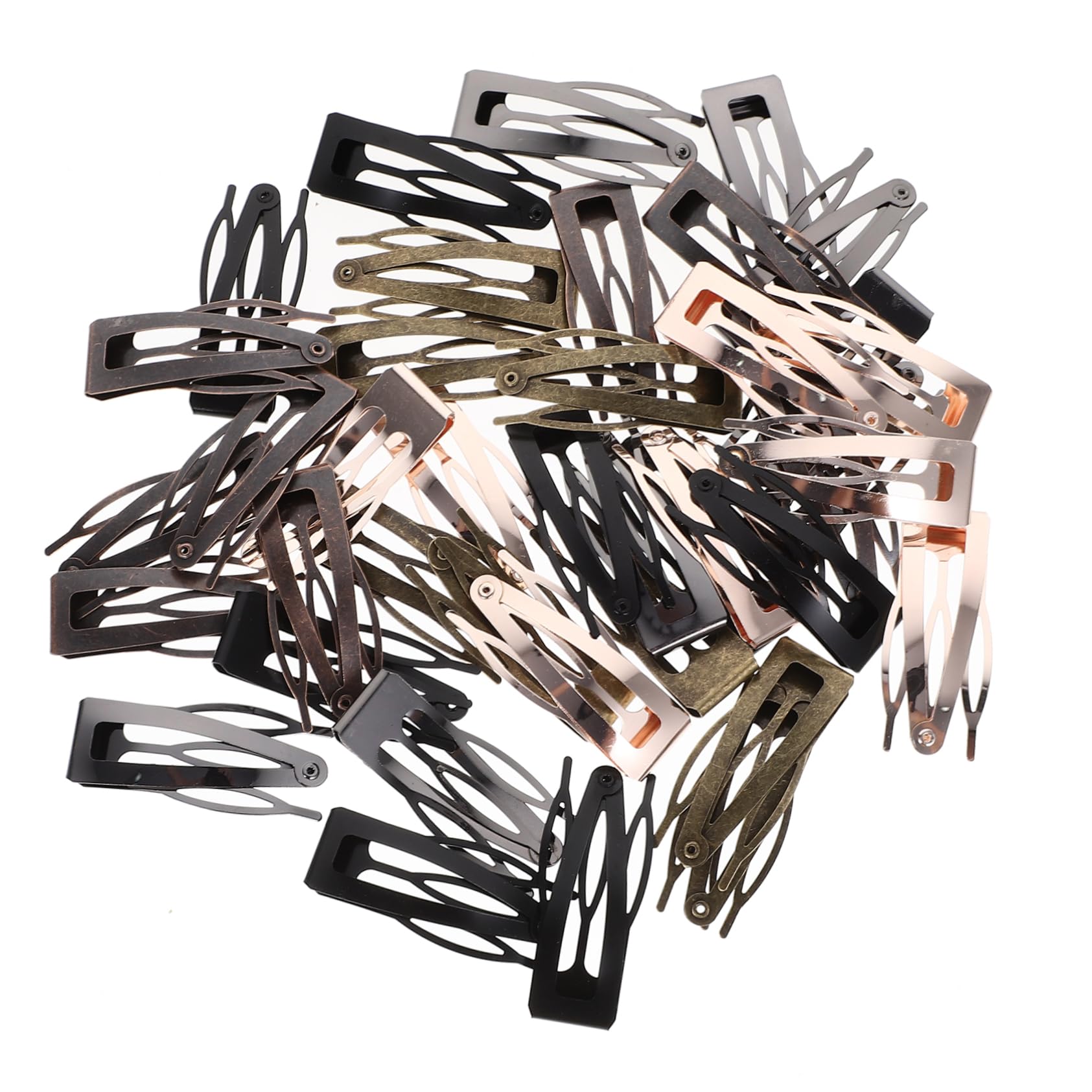 OUNONA 40Stücke Haarklammern für Metall Haarnadeln Gunmetal Roségold Antikgrün und Antikrot für Frisuren Hochzeit Party Langlebig
