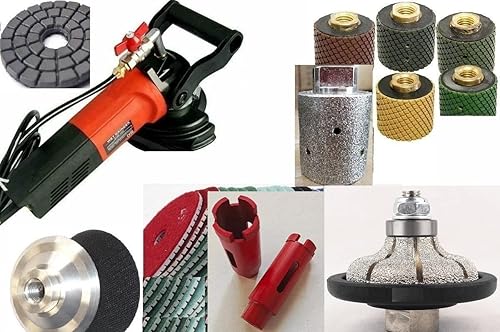 Molinillo de pulido húmedo de 1 1/4 pulgadas OGEE Bullnose F30 rueda perfiladora de 1 3/8 pulgadas de pulido de núcleo de tambor de pulido