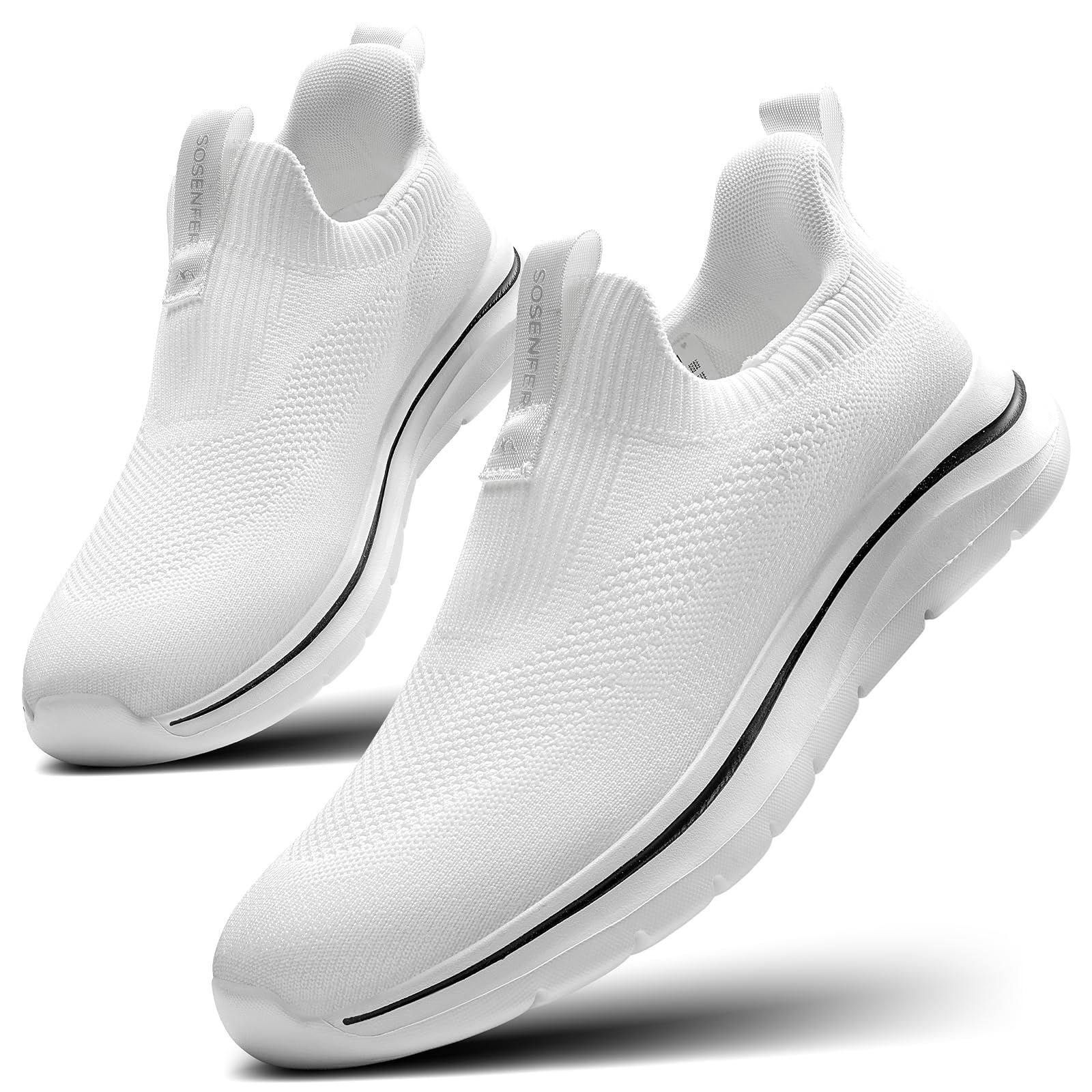 Sosenfer Slip-on sneaker voor heren Ademende schoenen zonder veters