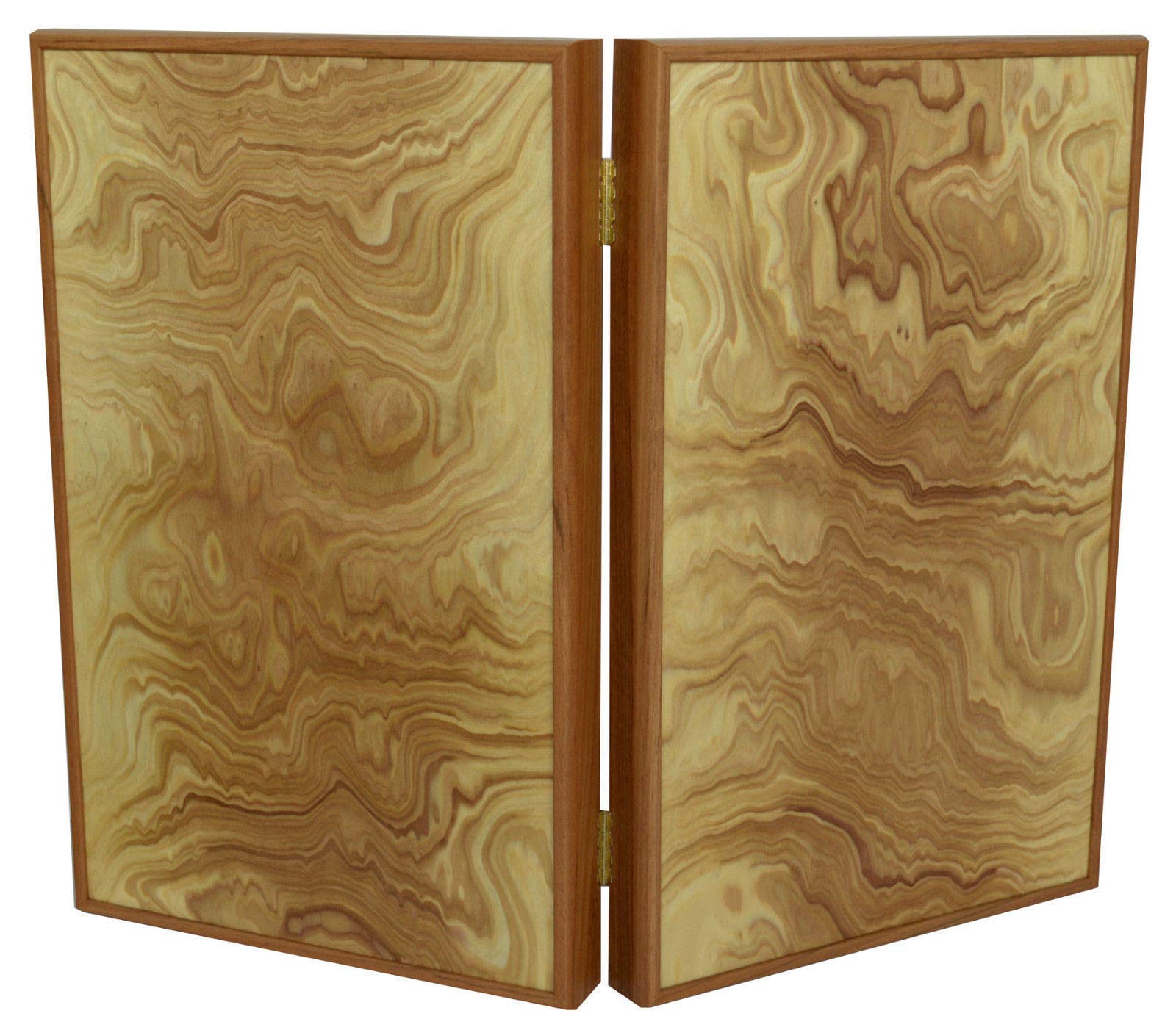 Olive Burl Backgammon Set - Hand Made in Greece - Olive wood checkers