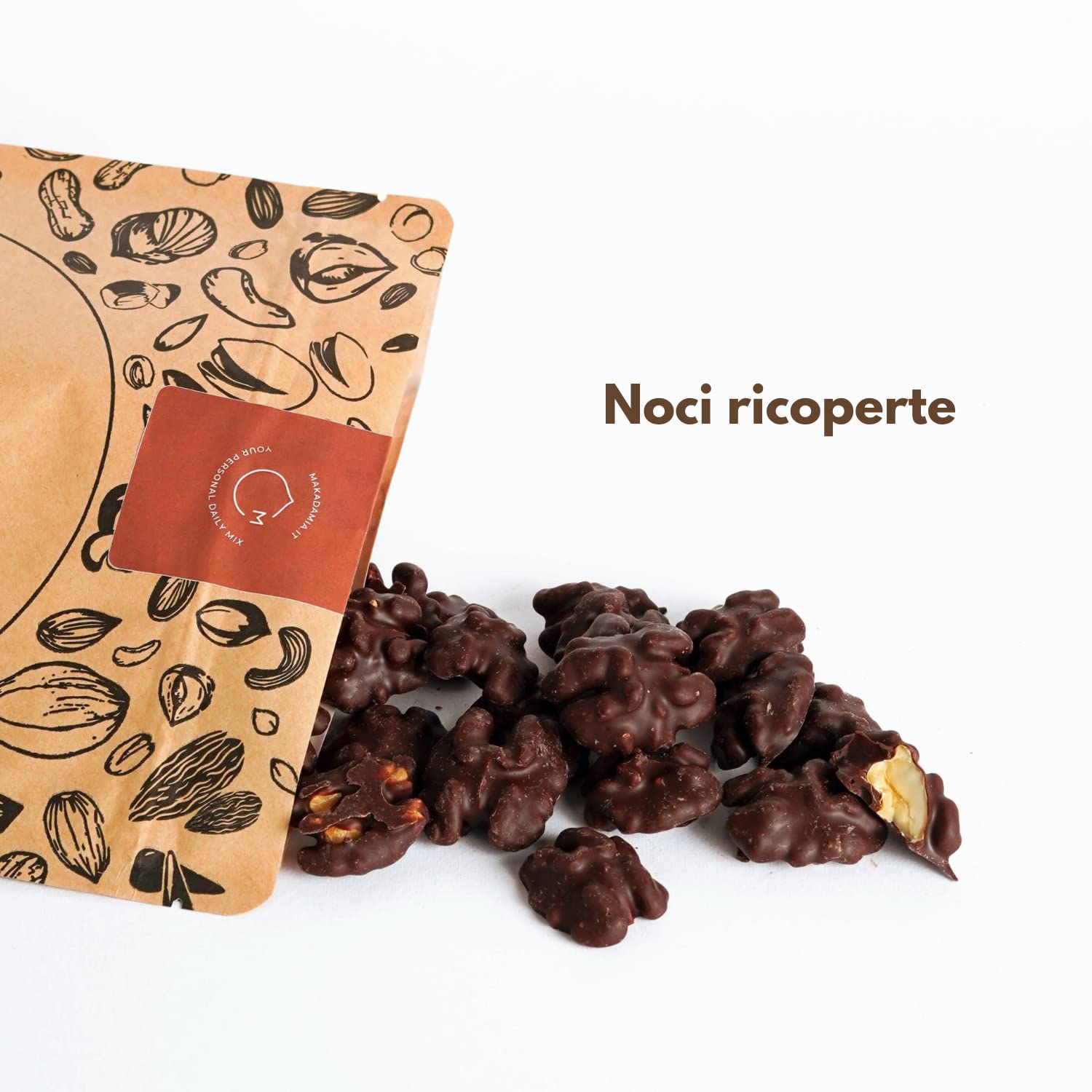Makadamia - Bundle Ricoperti 400g - Mandorle Ricoperte, Nocciole Ricoperte, Noci Ricoperte, Anacardi Ricoperti da 400g e 2 Arachidi Pralinati al miele 100g