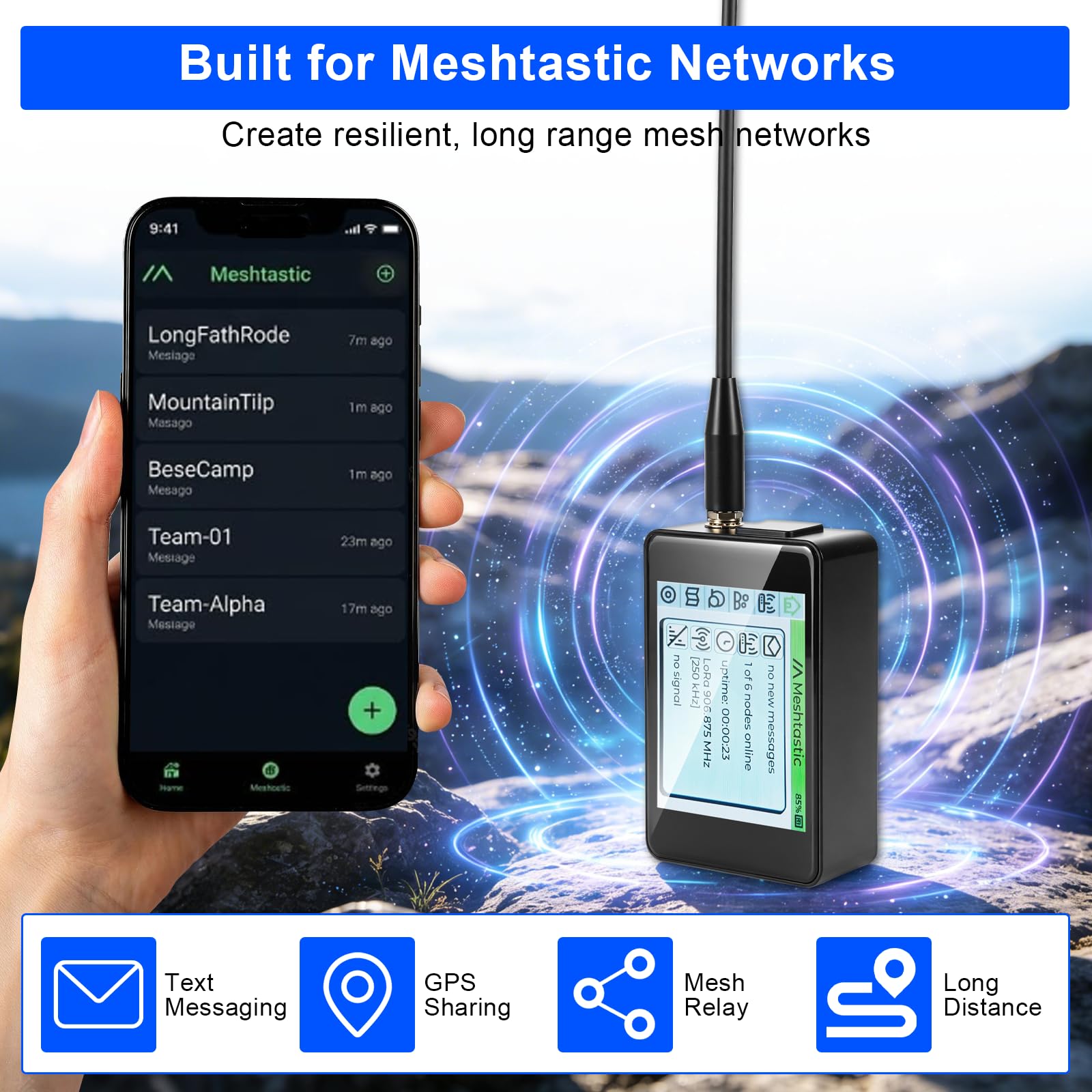 LoRa ESP32 V4 Módulo de pantalla táctil con sensor BME-280+TH y zumbador, placa de desarrollo APKLVSR ESP32-S3R2 con chip 1262, WiFi/BLE, para Arduino Meshtastic Smart Home IoT con batería de 2800 mAh