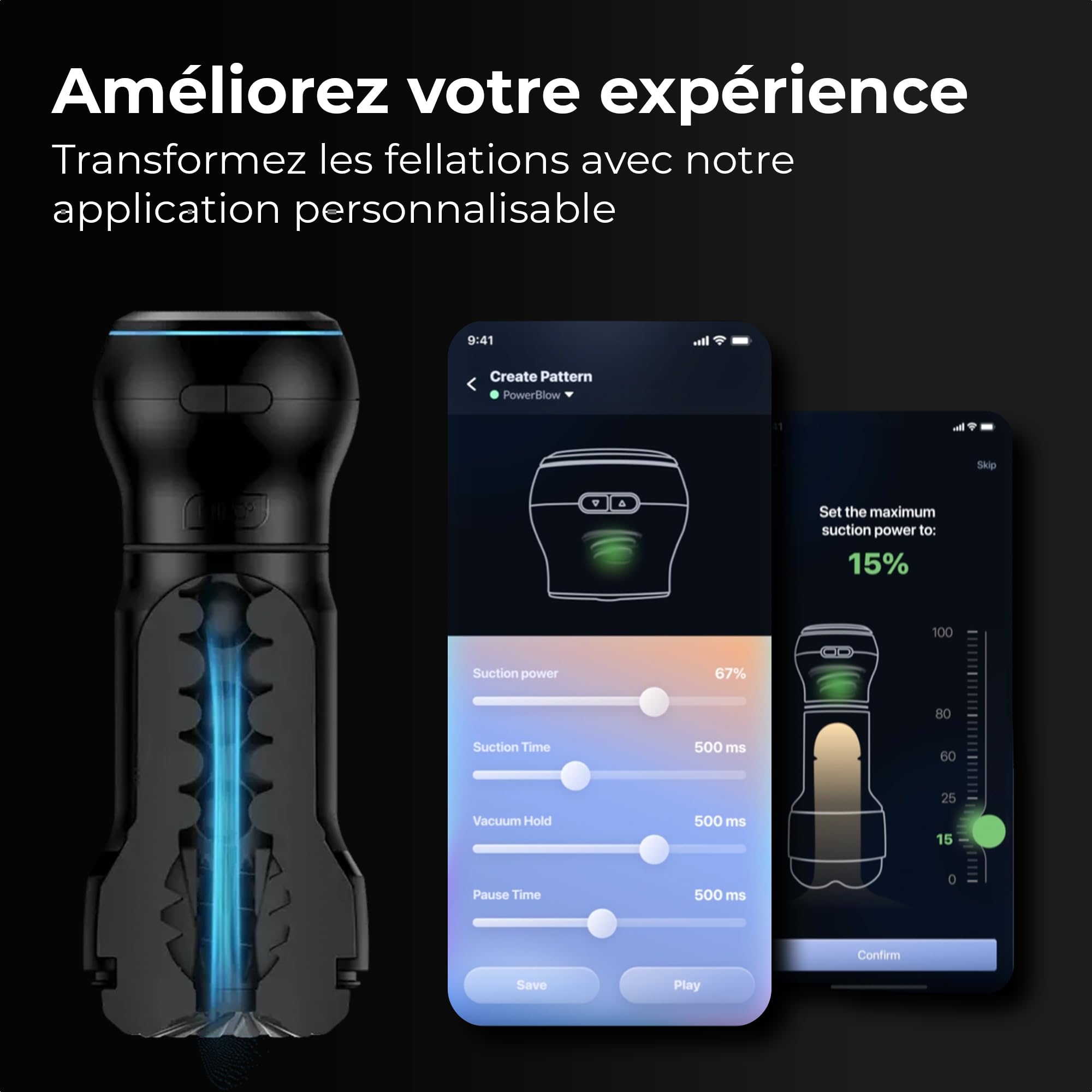Manette Interactive KIIROO Noir - Jouet Adulte, Neuf