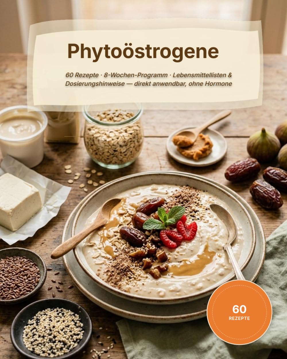 Phytoöstrogene, Dein Ernährungsplan für die Wechseljahre: 60 Rezepte · 8-Wochen-Programm · Lebensmittellisten & Dosierungshinweise — direkt anwendbar, ohne Hormone