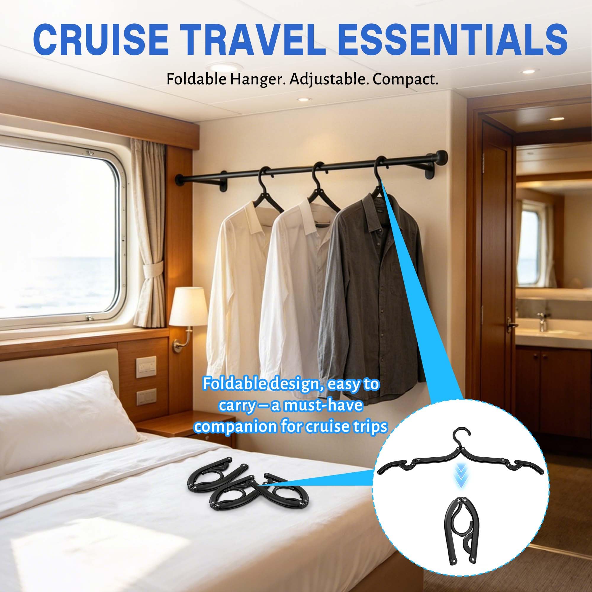 Cruise Essentials 2026, kit da crociera da 26 pezzi con protezione contro le sovratensioni, cannuccia telescopica, ganci magnetici, cordino, ganci, custodie impermeabili per telefono, filo
