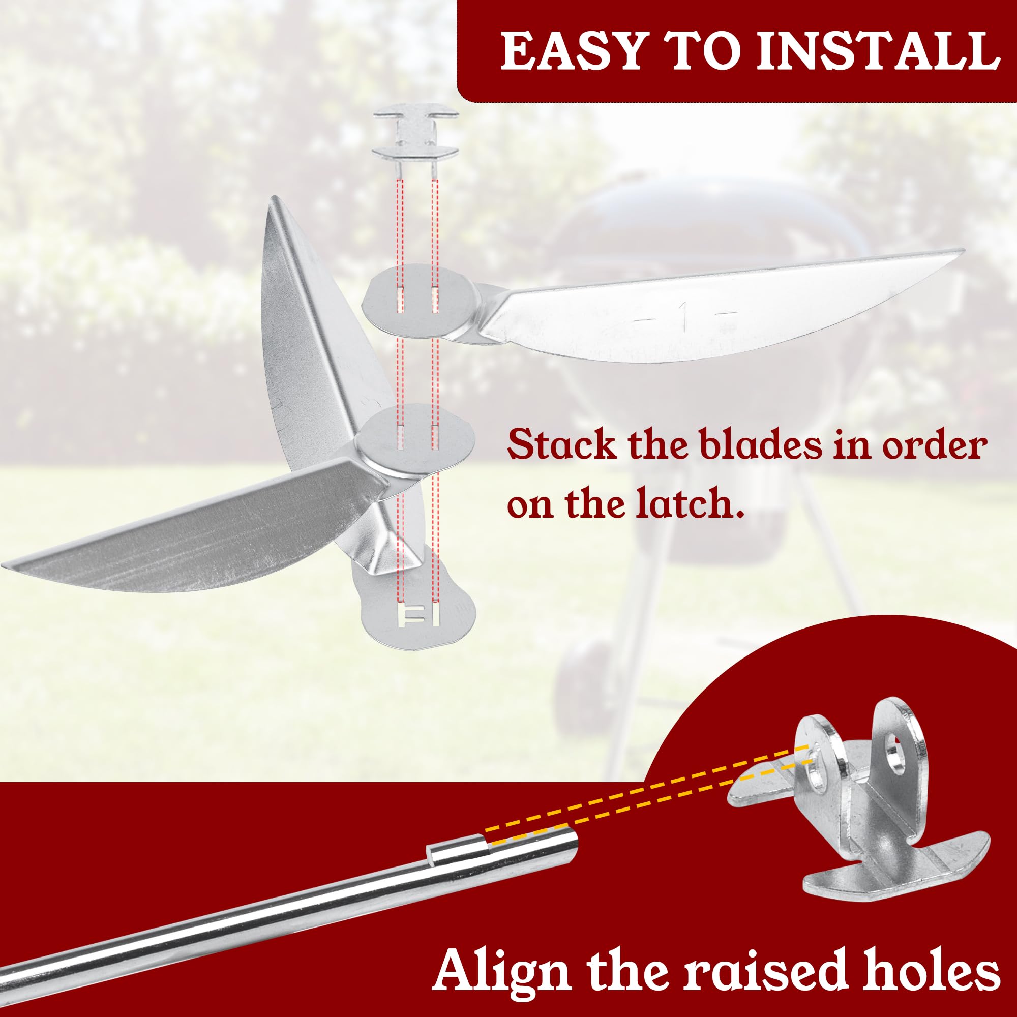22-1/2-Inch One-Touch Cleaning System Kit for Weber Grill Replacement Parts, 7444 Weber Grill Parts for 22" Master-Touch, Performer, Original Kettle Series Charcoal Grills, Sturdy, Easy to Install