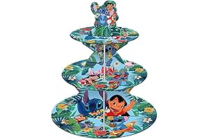Enchanting Stitch Themed Cupcakes Stand for Memorable Party Delights