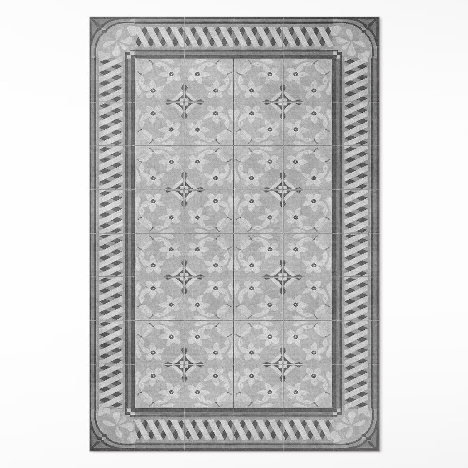 Tapis déco pour salon et chambre 60x90 cm étanche à motif rétro vintage Floorart