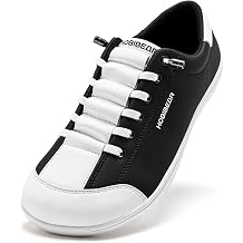 HOBIBEAR Leather Barefoot Shoes Lightweight Wide Toe Box Zero Drop Slip-on Shoes for Women