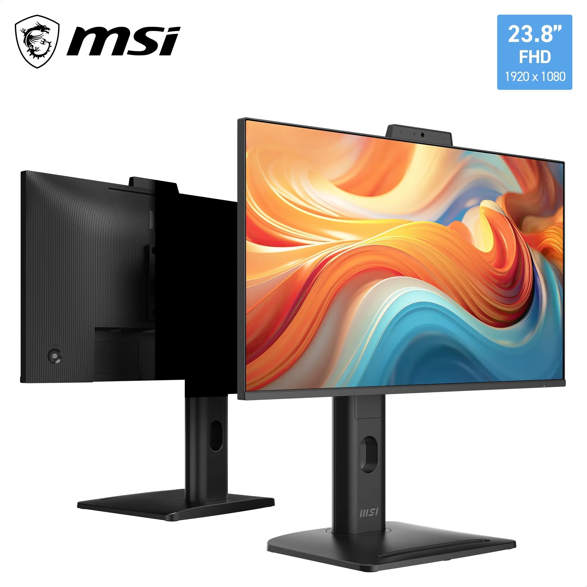 MSI Pro MP245PDG E14 Station d'accueil FHD 23,8", 1920 x 1080 IPS, 144 Hz, 1 ms, chaîne en Marguerite, Port LAN, Haut-Parleur/Micro intégré, KVM, PiP/PbP, HDMI 2.0b, DP 1.2a, USB Type-C (98 W PD