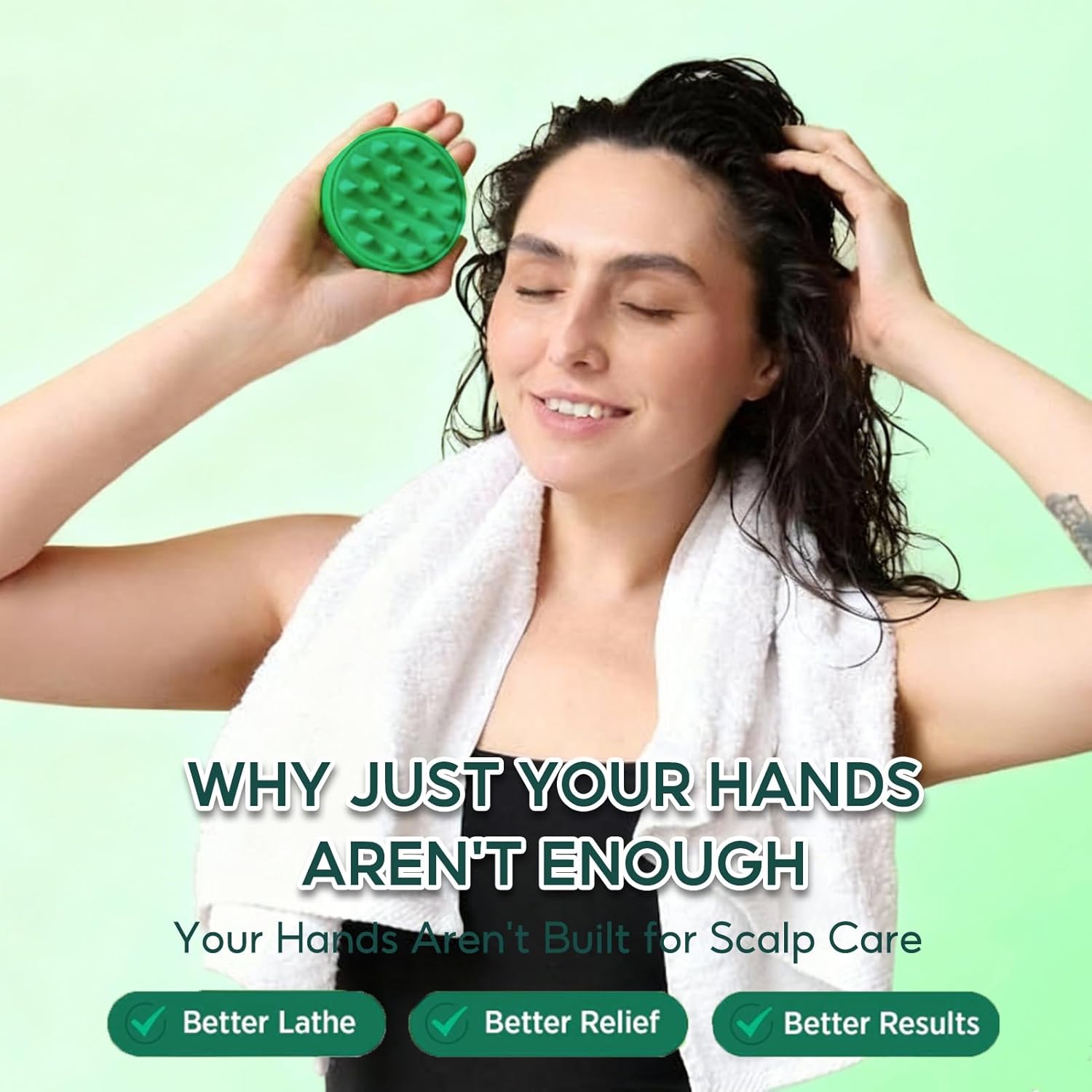 Scalp Scrub Equipped with Scalp Scrubber, Rosemary & Mint Oil Exfoliator Scrub, Deep Scalp Cleanse, 3.53oz/100g - Image 5