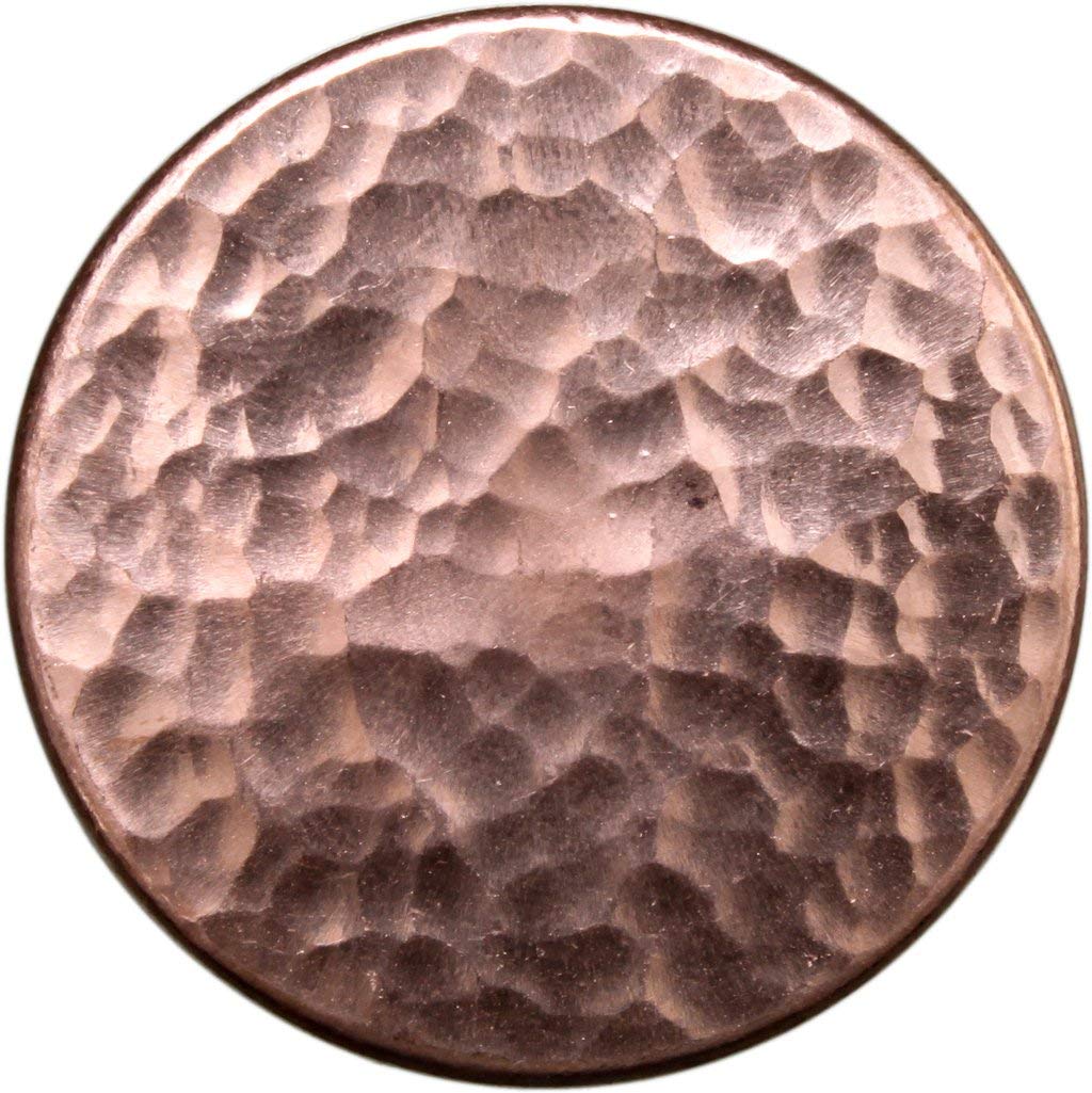 Shire Post Mint Hammered Worry Stone - Solid Copper, 31g, 1.25" (3.2 cm) - Stress Relief Gift