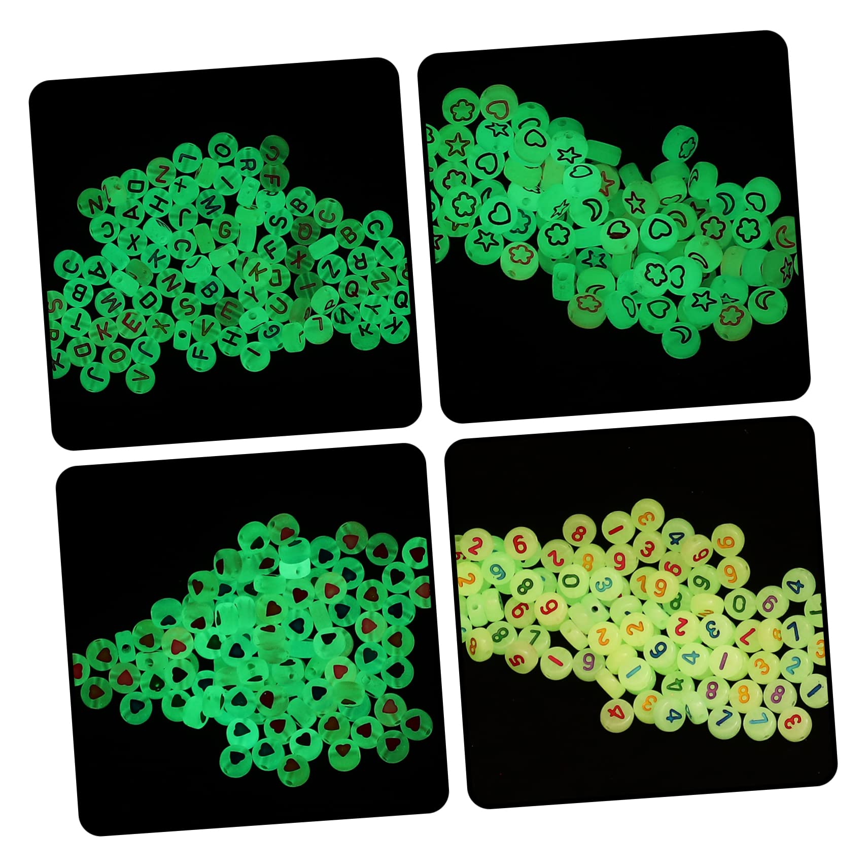 Operitacx 5piezas Abalorios Acrílicos Luminiscentes Para De Accesorios Para Pulseras y Joyería Para Manualidades y Especiales