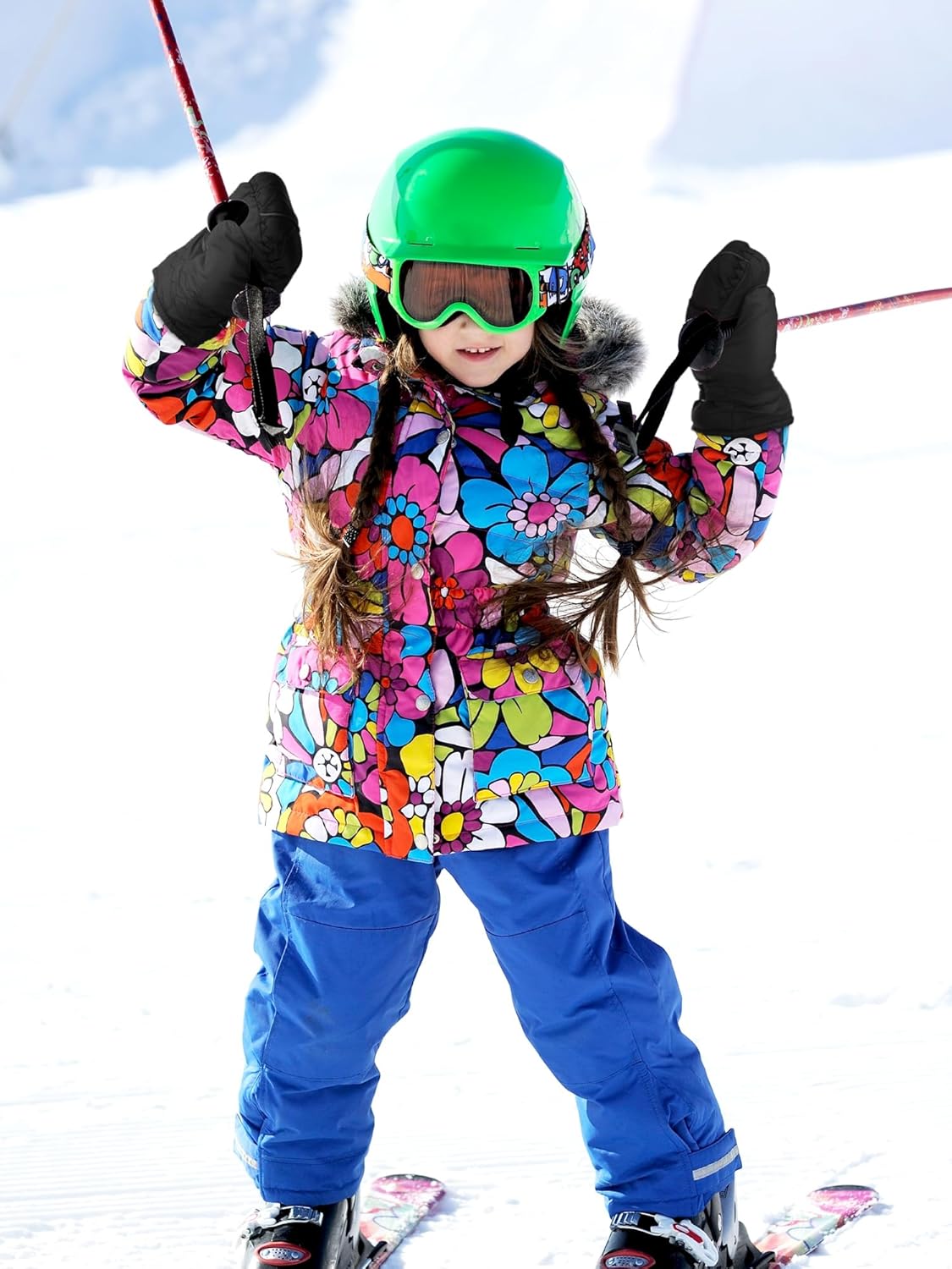 SATINIOR 6 Pair Winter Snow Mittens for Kids Waterproof Toddler Ski Gloves for Children Outdoor Activities - Image 7