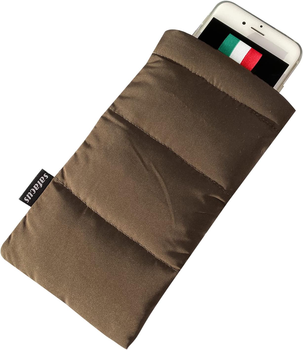 SAFACUSThermal Phone Case Smart Phone Pouch for Camping Hiking Cold Proof Warm Cellphone Case Cover Bags For iPhone 6/7/8/X/Xs/SE/11/12/13,Samsung Galaxy (Brown)
