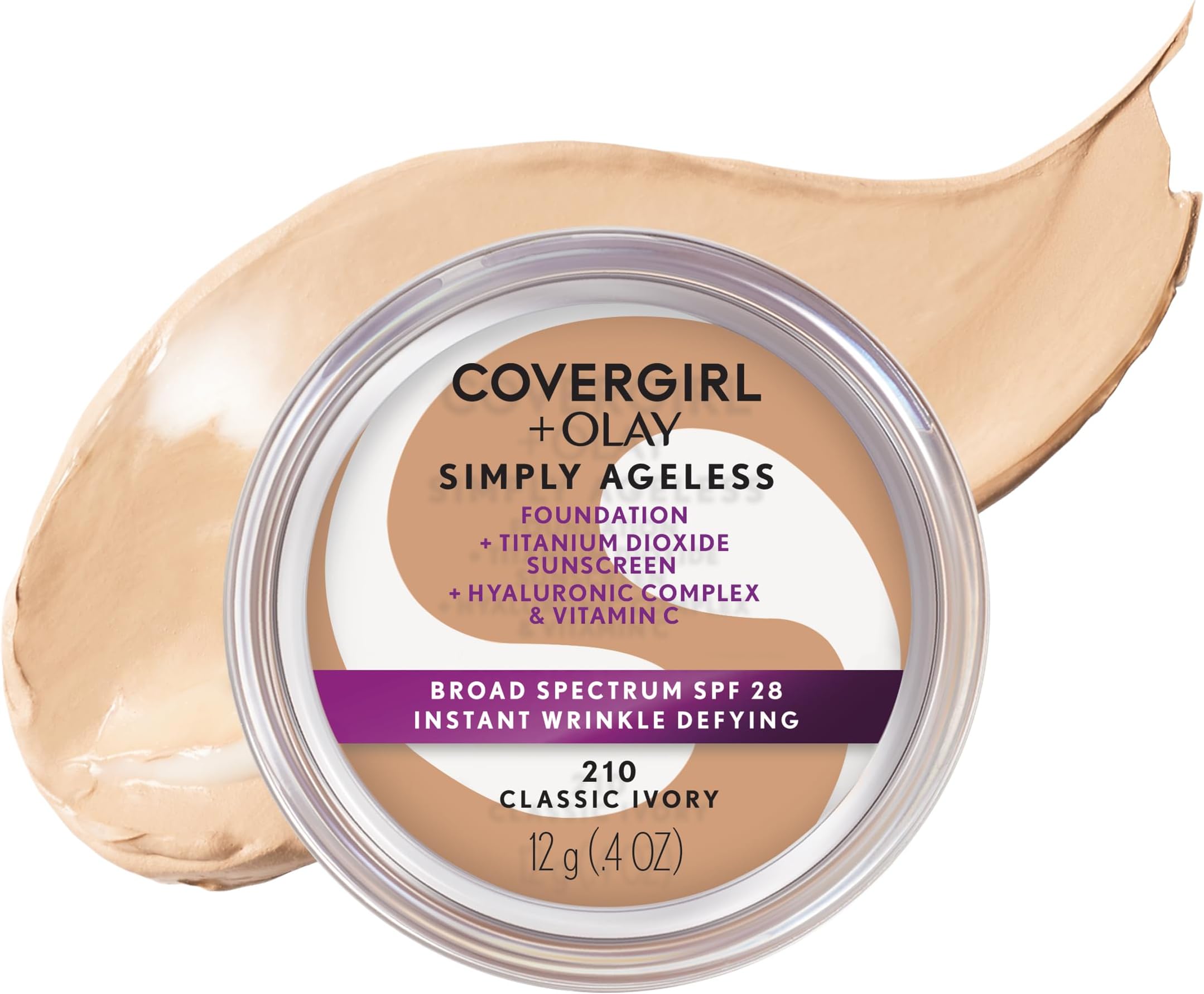 Covergirl & Olay Simply Ageless Instant Wrinkle-Defying Foundation, 210 Classic Ivory