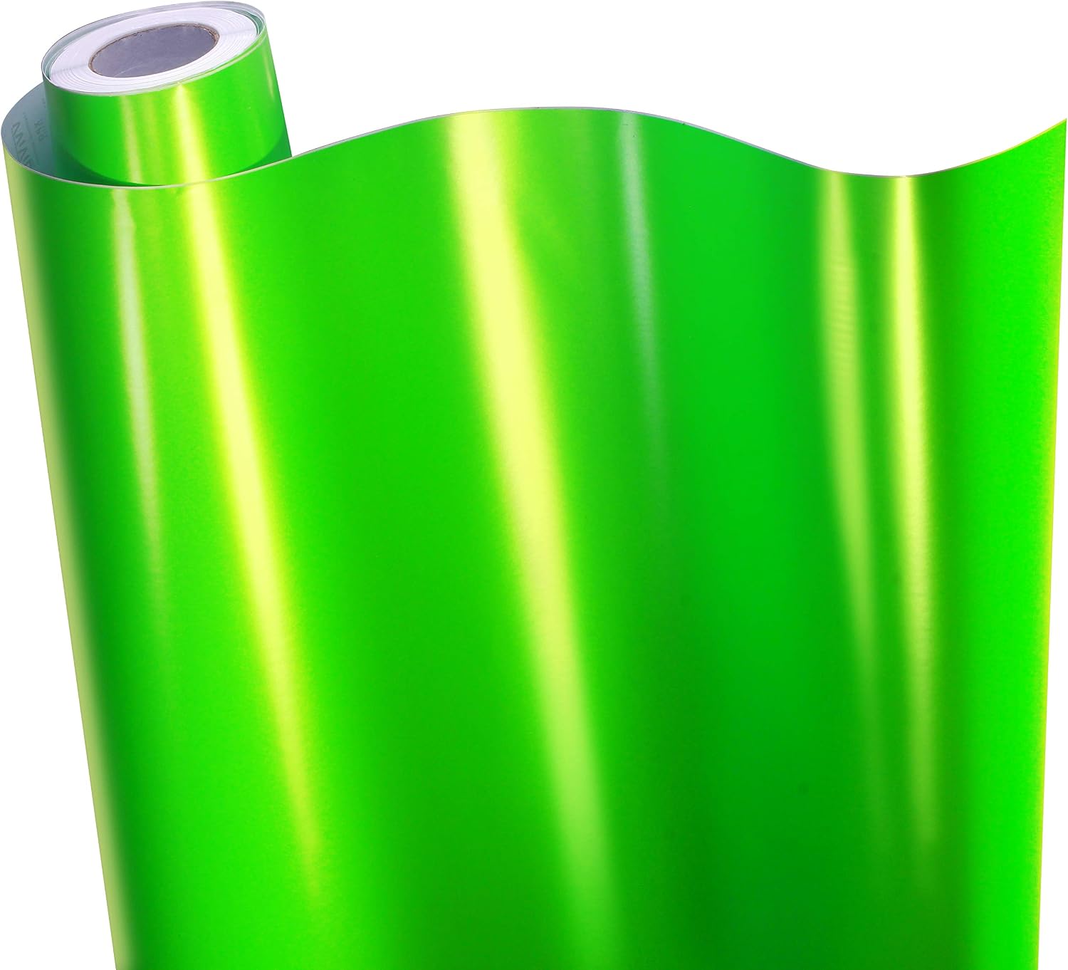 VViViD+ Premium Satin Chrome Apple Green Vinyl Wrap Roll w/Air-Release Adhesive Technology (1ft x 5ft)