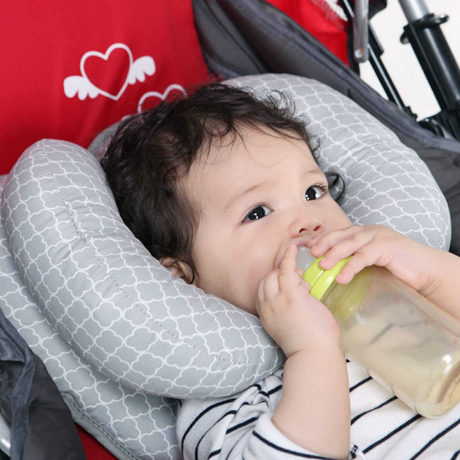 Protection de tête pour bébé, coussin de voyage réglable pour siège de bébé, support de tête pour siège de voiture, solution de soutien confortable et sûre