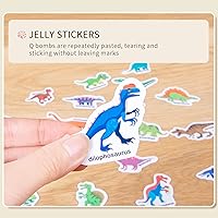 Vista 5 de Paquete de 3 libros de calcomanías reutilizables de gelatina para niños pequeños de 1-3, 2-4 años, juguetes de viaje portátiles, libro de Vehículo