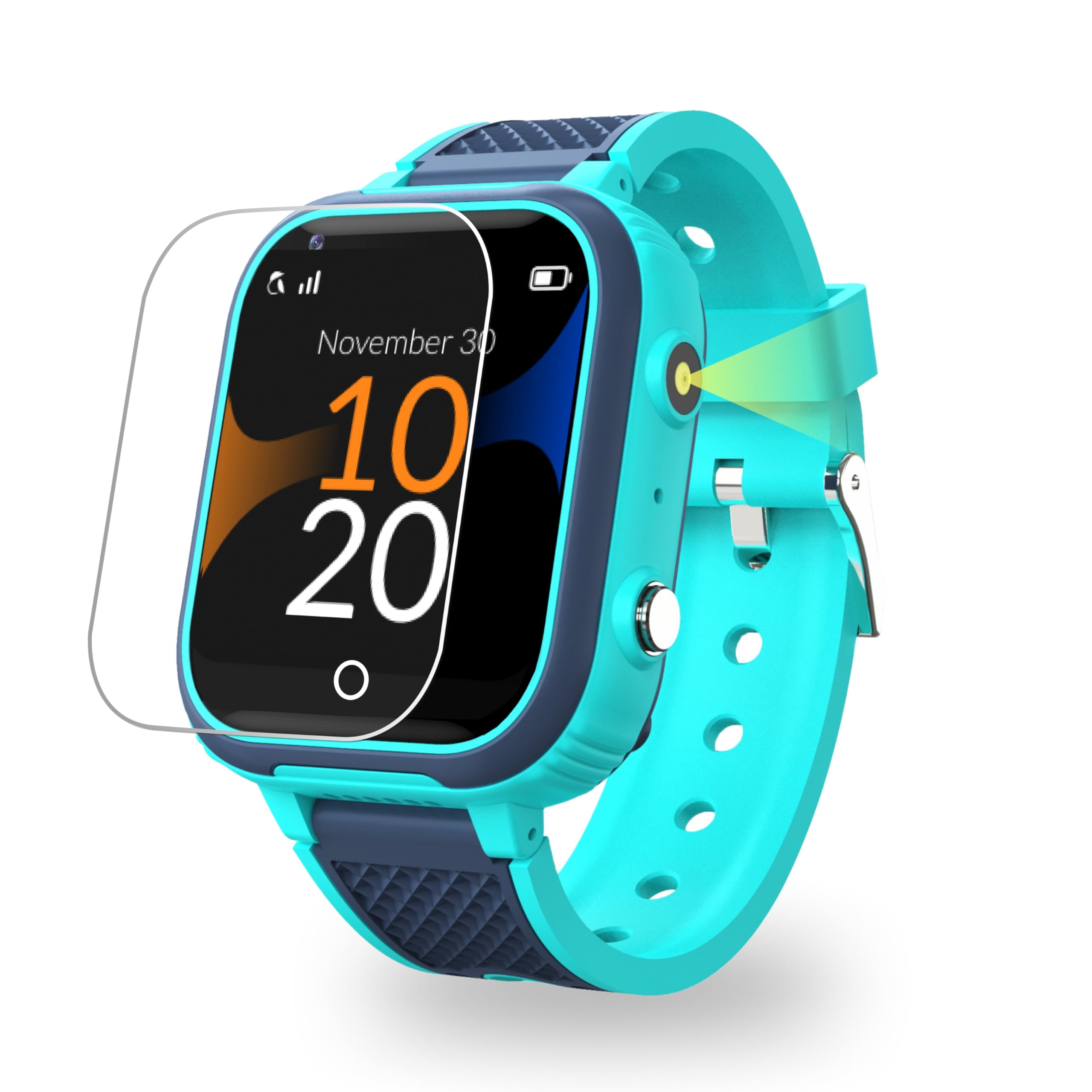 Robin Watch K1 – Reloj Teléfono 4G GPS para Niños | Llamadas Seguras, Chat, SOS, Modo Clase, Batería 2-3 Días, Linterna, Podómetro, App Familiar Robin, Sin Juegos ni Redes Sociales (Sin SIM, Verde)
