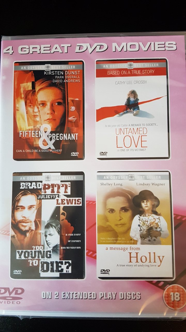 Pack de 4 películas DVD de drama con Too Young to Die y Fifteen and Pregnant