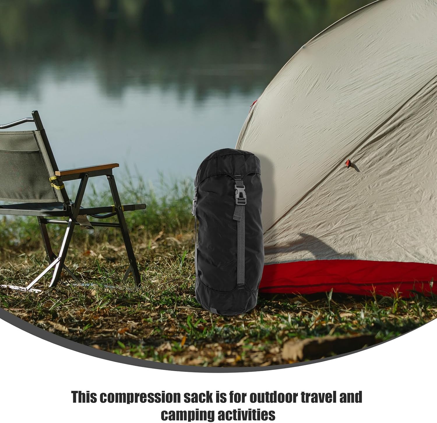 Compression Stuff Sack for Down Jacket Storage Lightweight Drawstring Compression Bag for Hiking Camping Backpacking Outdoor Gear Space Saving Compact Dark Sack