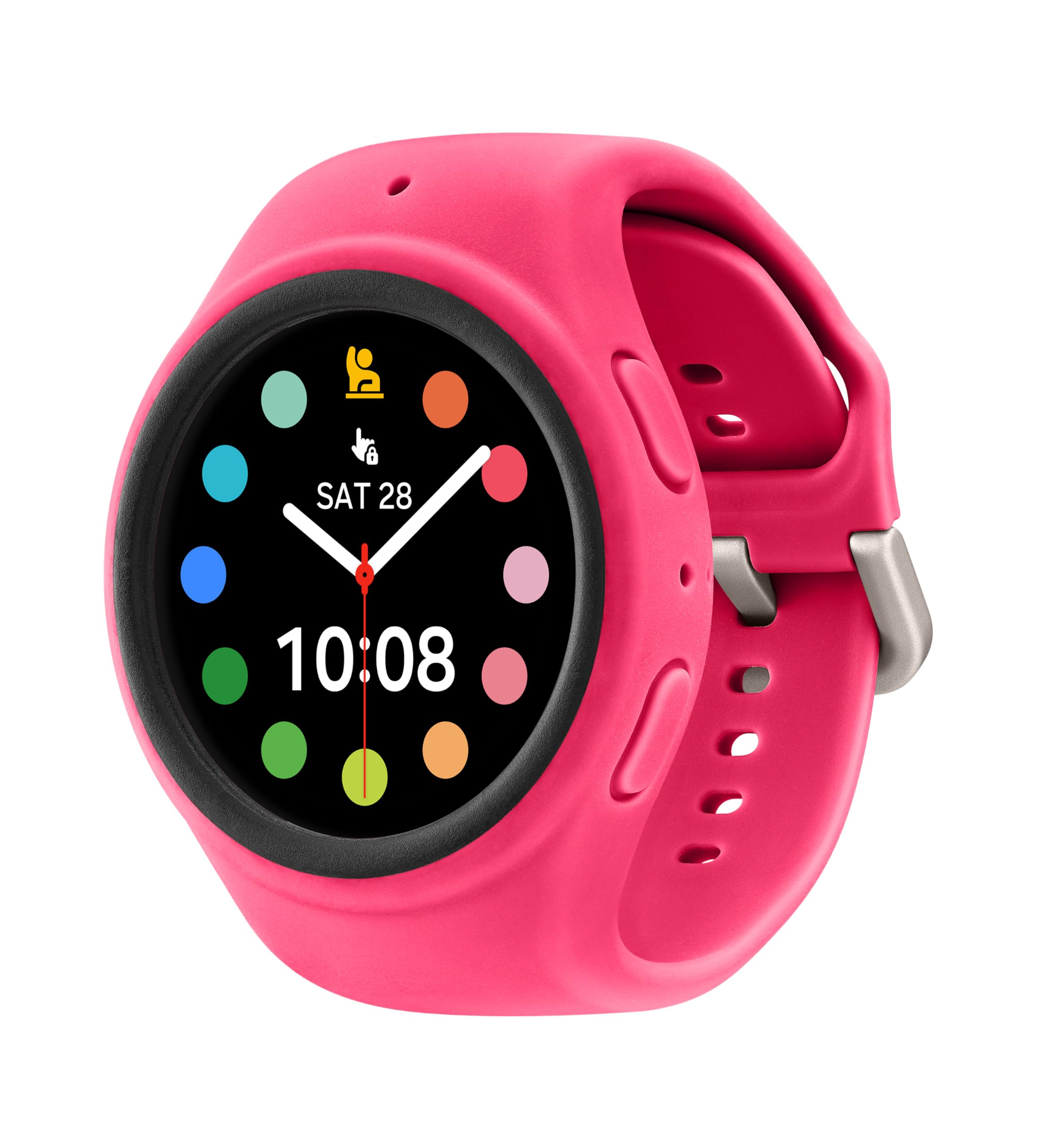 Samsung Galaxy Watch Kids Band for Galaxy Watch 4/5/6/7/FE, Smartwatch Replacement Strap for Kids, Silicone Small, GP-TYL305AMBRU, Magenta